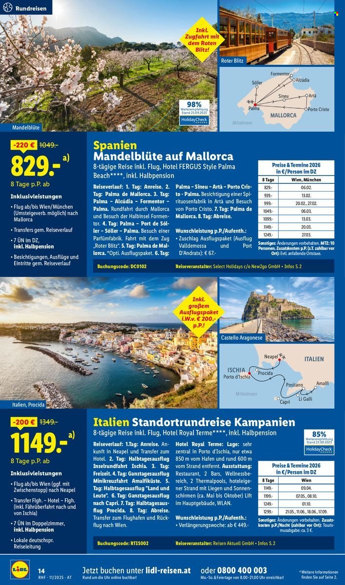 LIDL Flugblatt - Reisen - November Reise-Highlights (2025-10-29 - 2025-11-30) | 14