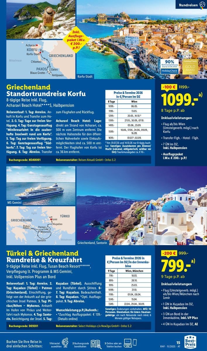 LIDL Flugblatt - Reisen - November Reise-Highlights (2025-10-29 - 2025-11-30) | 15