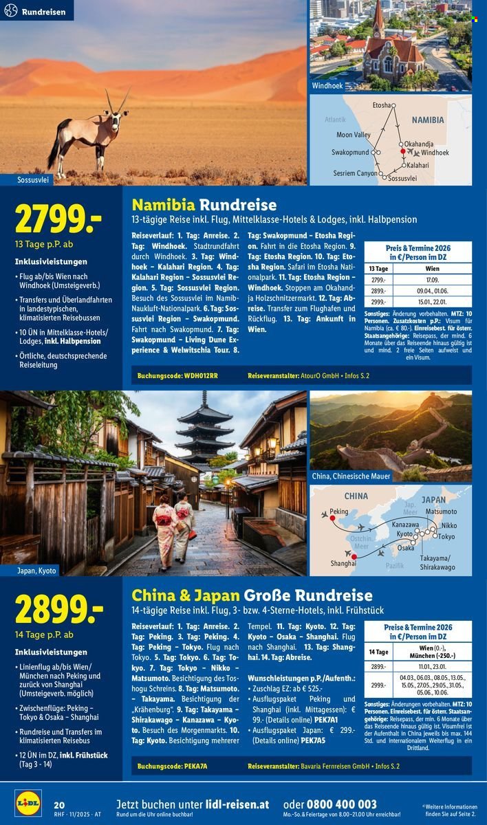 LIDL Flugblatt - Reisen - November Reise-Highlights (2025-10-29 - 2025-11-30) | 20