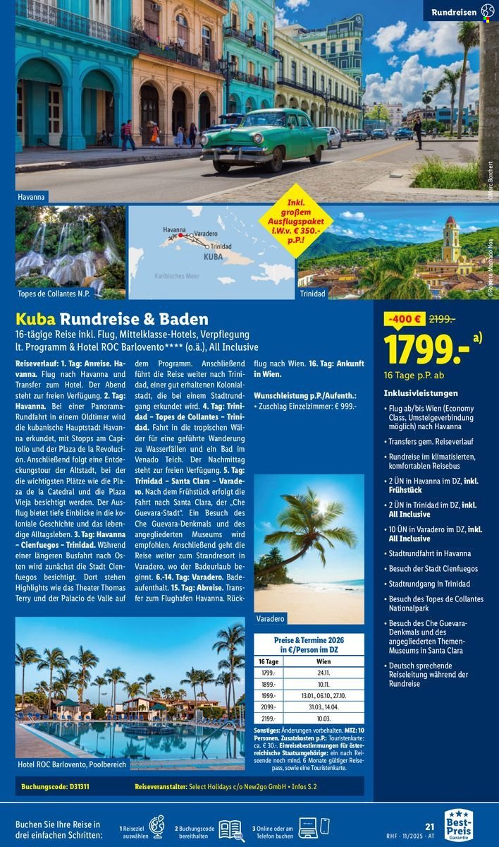 LIDL Flugblatt - Reisen - November Reise-Highlights (2025-10-29 - 2025-11-30) | 21