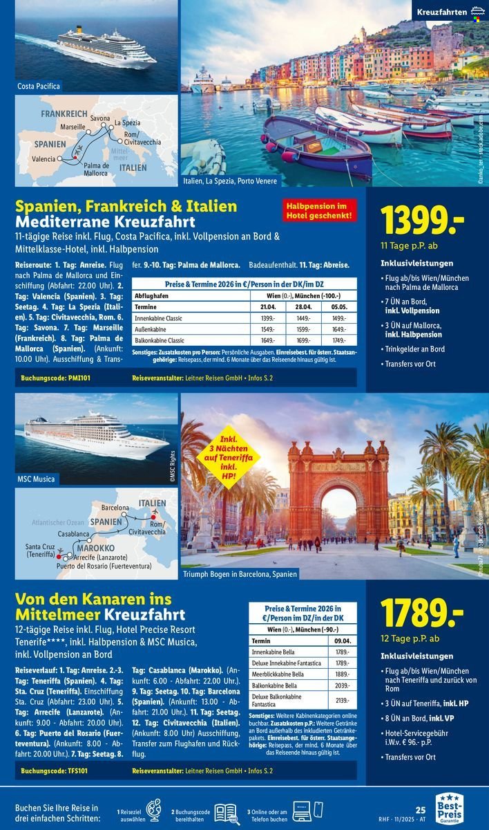 LIDL Flugblatt - Reisen - November Reise-Highlights (2025-10-29 - 2025-11-30) | 25