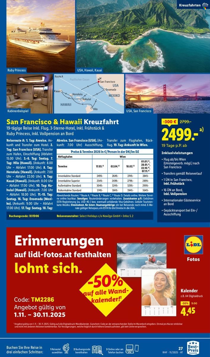 LIDL Flugblatt - Reisen - November Reise-Highlights (2025-10-29 - 2025-11-30) | 27