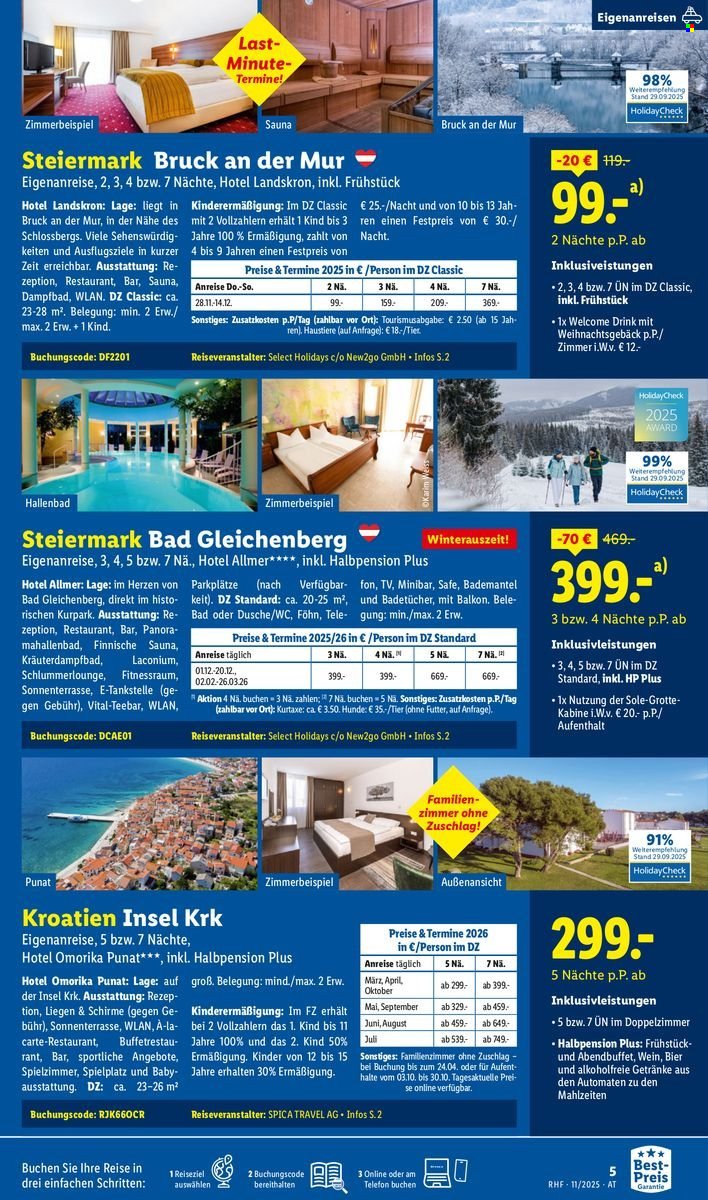 LIDL Flugblatt - Reisen - November Reise-Highlights (2025-10-29 - 2025-11-30) | 5