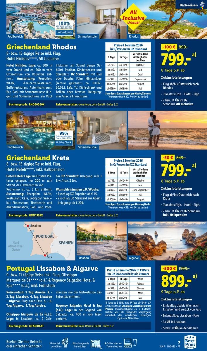 LIDL Flugblatt - Reisen - November Reise-Highlights (2025-10-29 - 2025-11-30) | 7