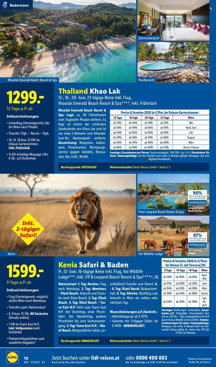 LIDL Flugblatt - Reisen - November Reise-Highlights (2025-10-29 - 2025-11-30) | 10