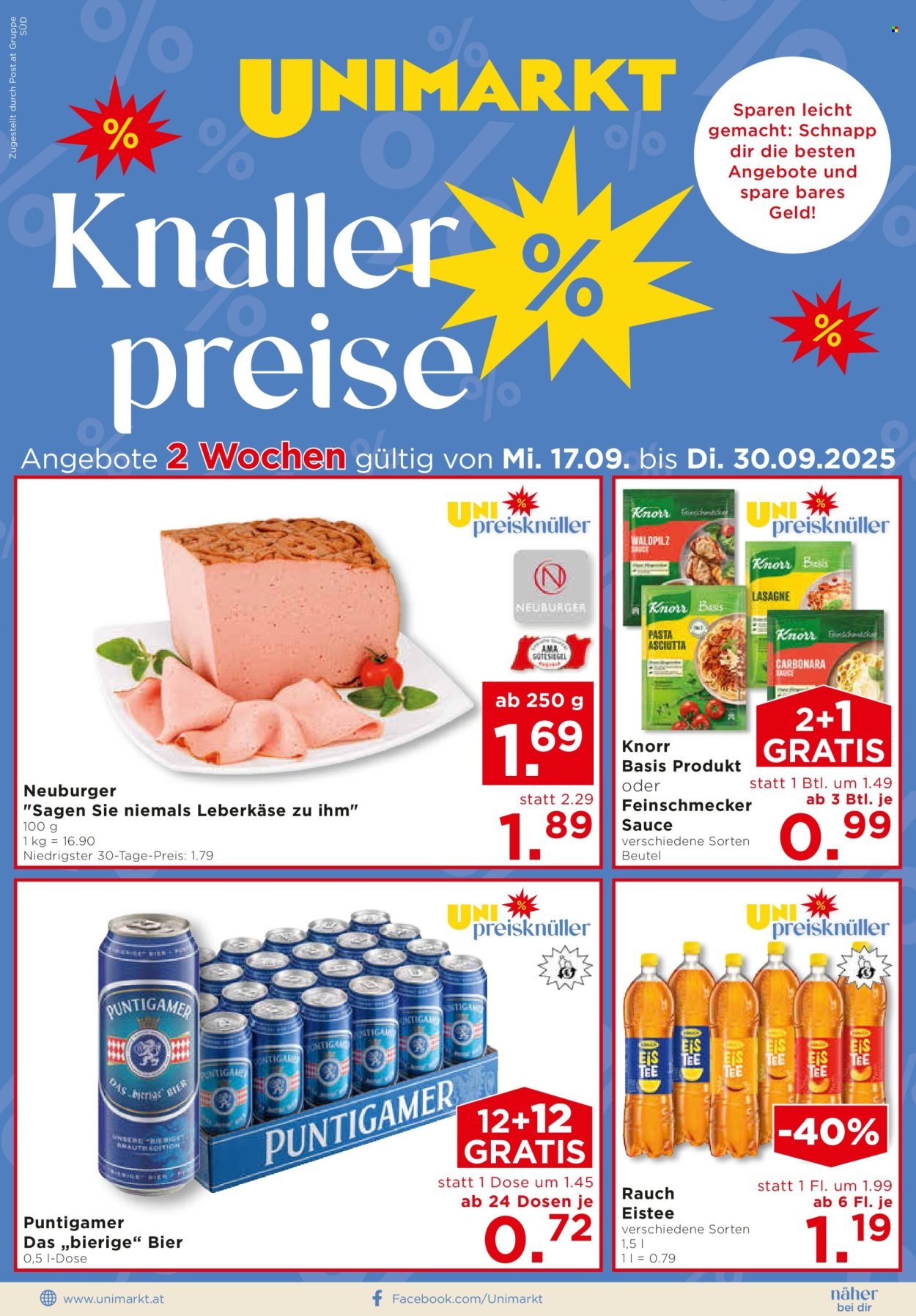 UNIMARKT Flugblatt - Ab Mittwoch, 17.9.2025 (2025-09-17 - 2025-09-30) | 1