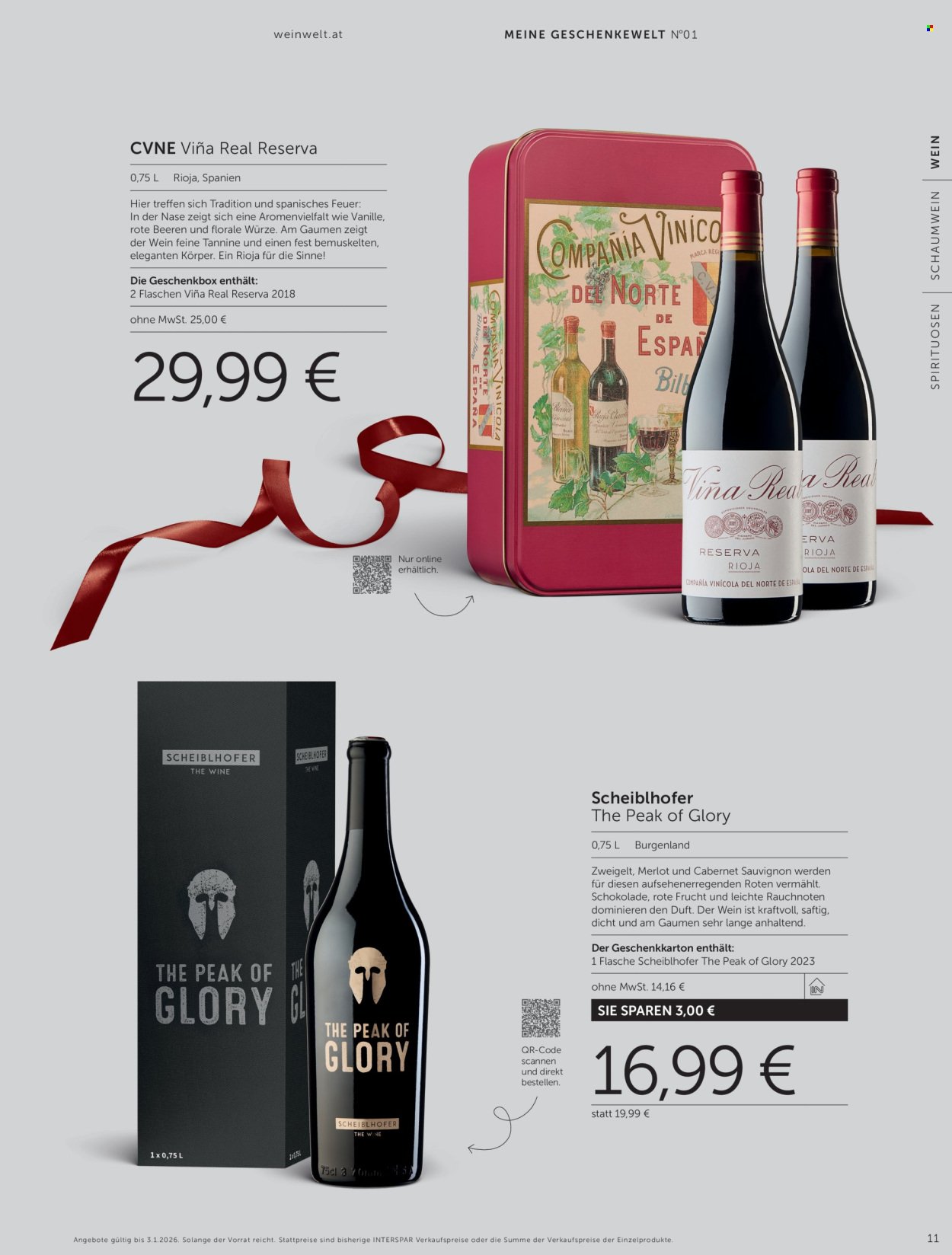 INTERSPAR Flugblatt - Weinwelt Geschenkewelt 2025 (2025-10-08 - 2026-01-03)