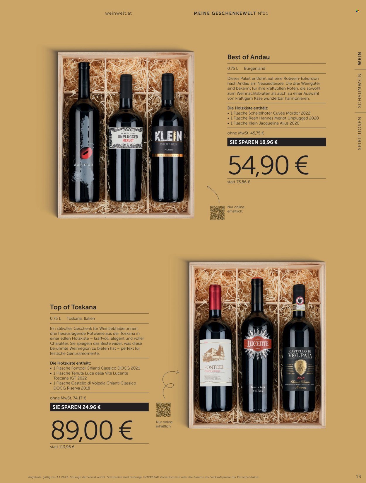 INTERSPAR Flugblatt - Weinwelt Geschenkewelt 2025 (2025-10-08 - 2026-01-03)