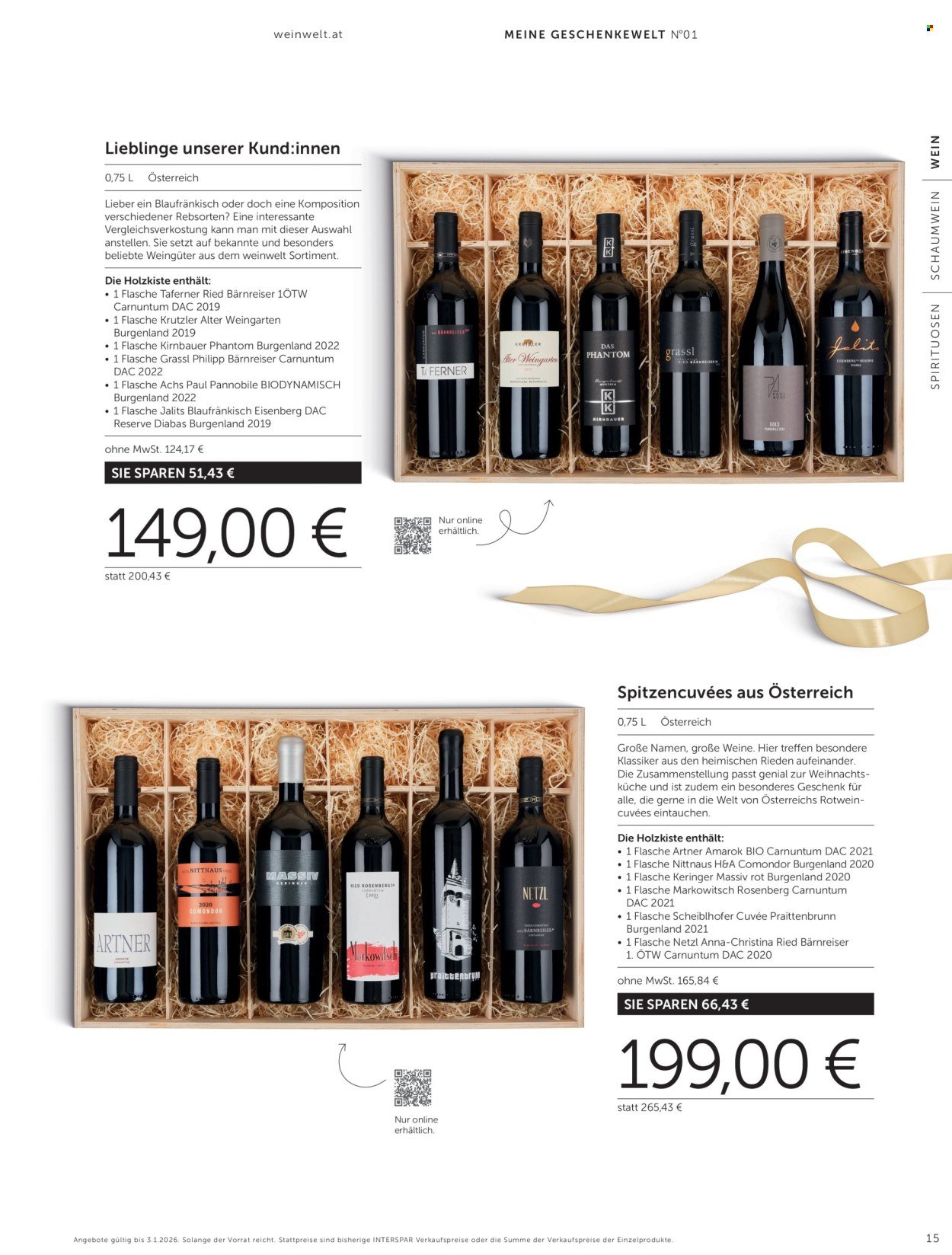 INTERSPAR Flugblatt - Weinwelt Geschenkewelt 2025 (2025-10-08 - 2026-01-03)
