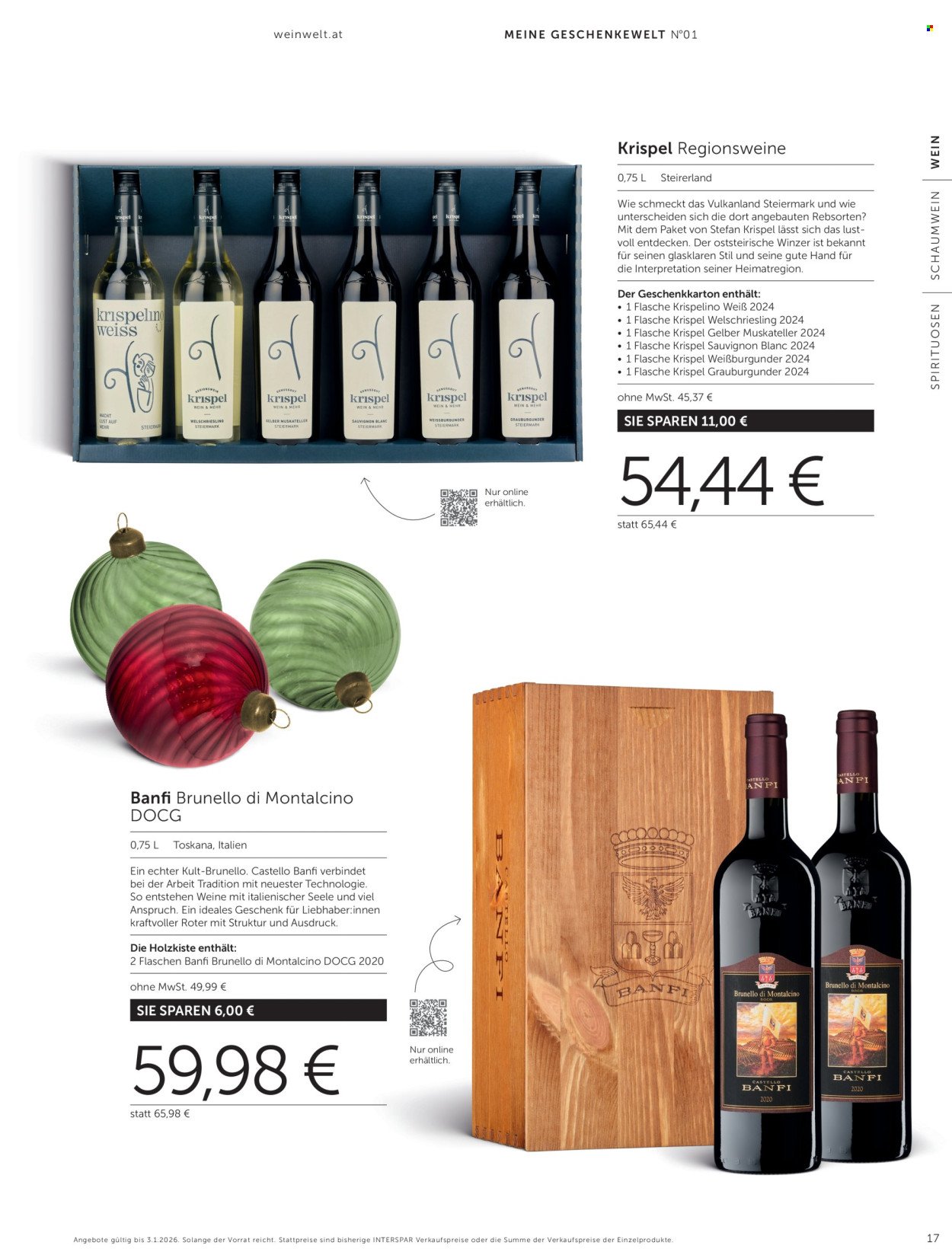 INTERSPAR Flugblatt - Weinwelt Geschenkewelt 2025 (2025-10-08 - 2026-01-03)