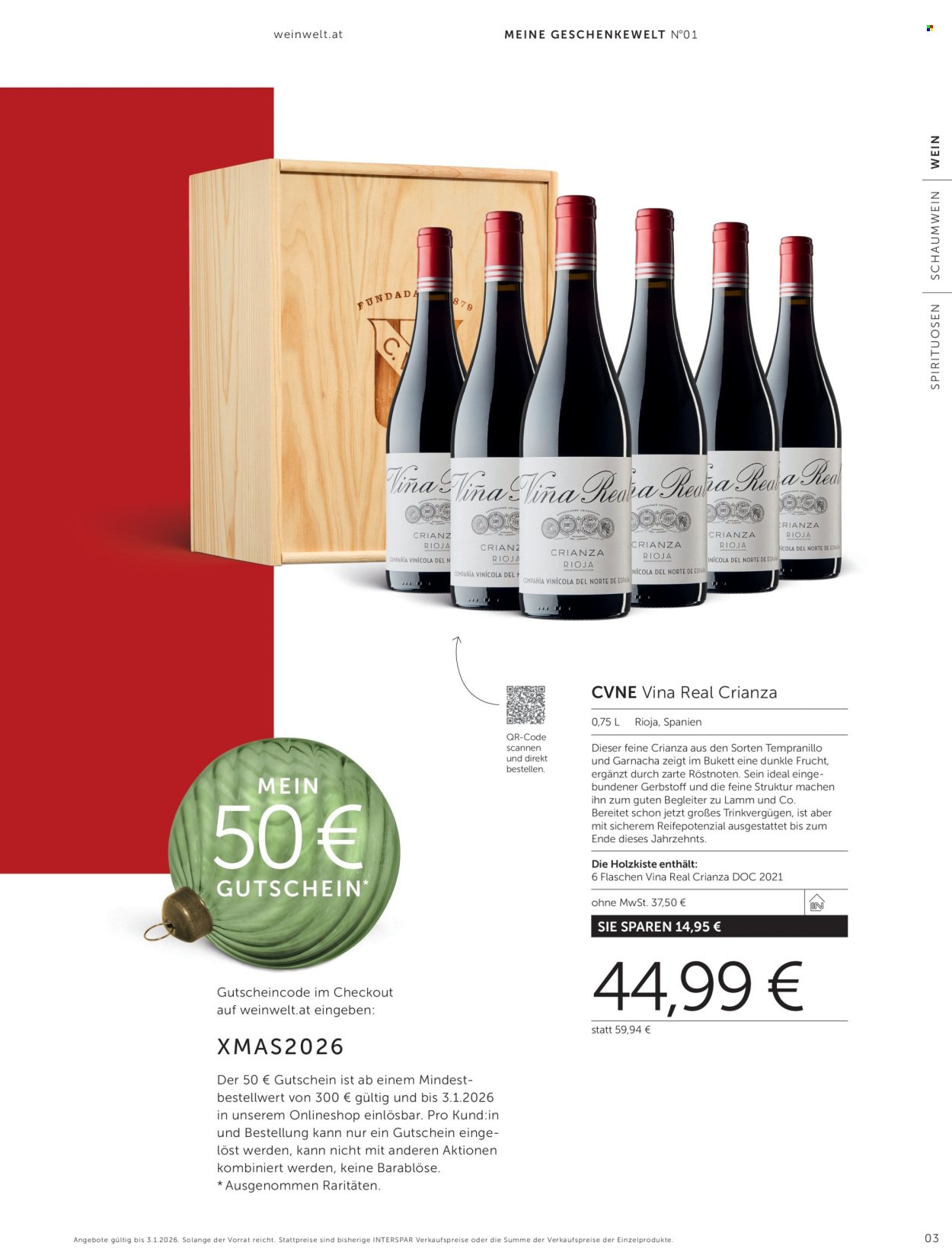 INTERSPAR Flugblatt - Weinwelt Geschenkewelt 2025 (2025-10-08 - 2026-01-03)