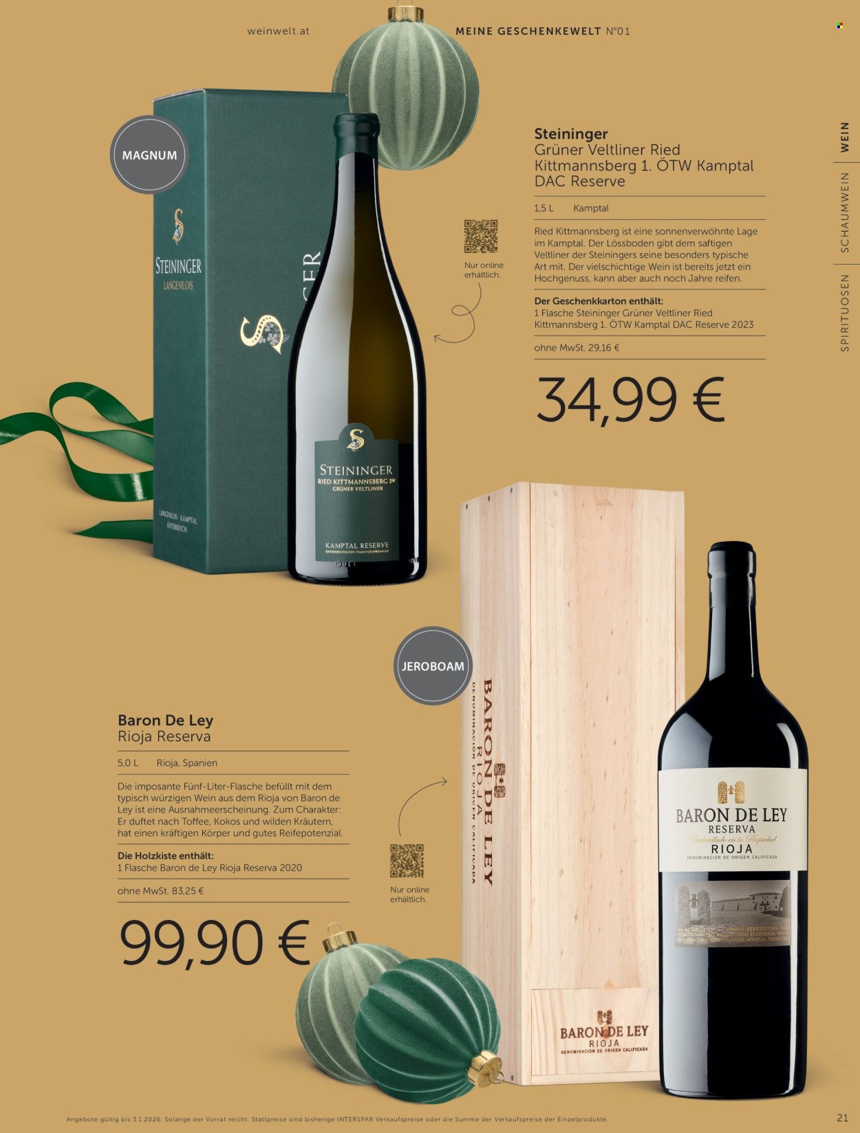 INTERSPAR Flugblatt - Weinwelt Geschenkewelt 2025 (2025-10-08 - 2026-01-03)