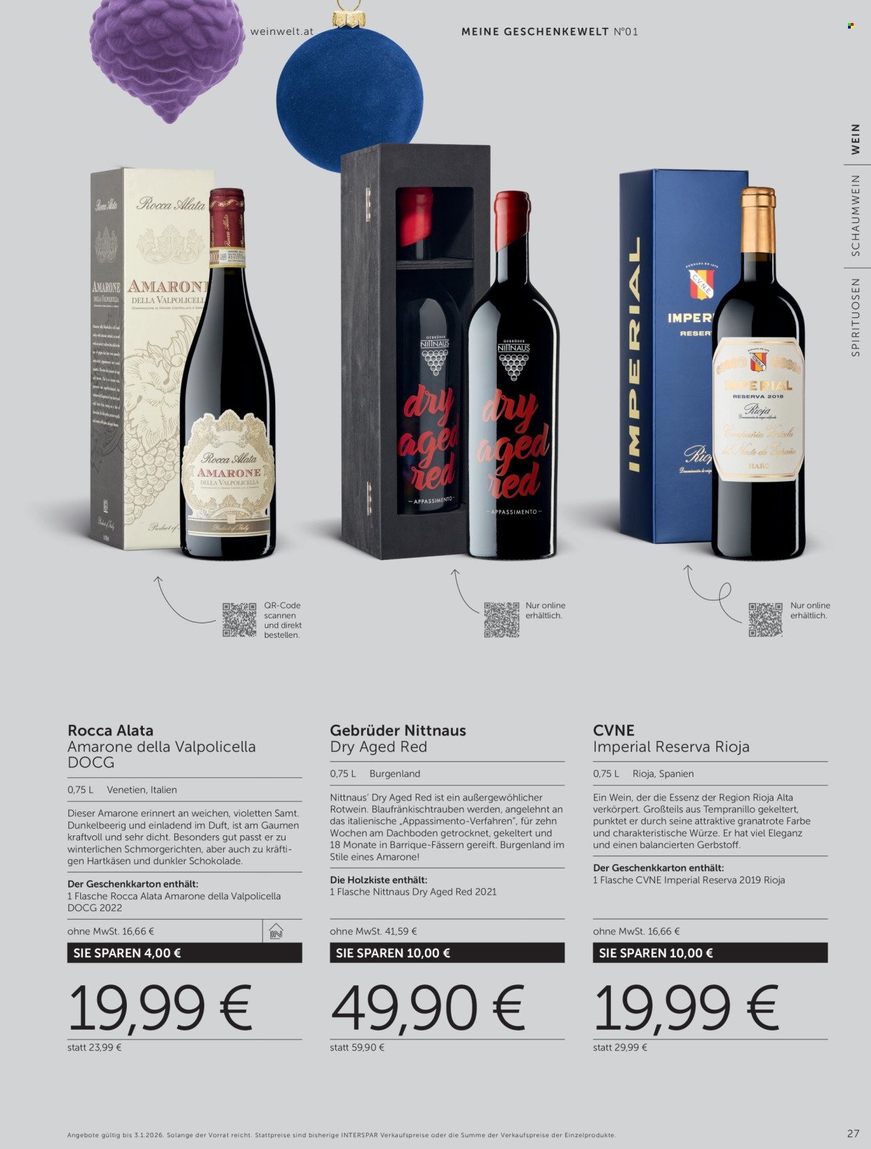 INTERSPAR Flugblatt - Weinwelt Geschenkewelt 2025 (2025-10-08 - 2026-01-03)