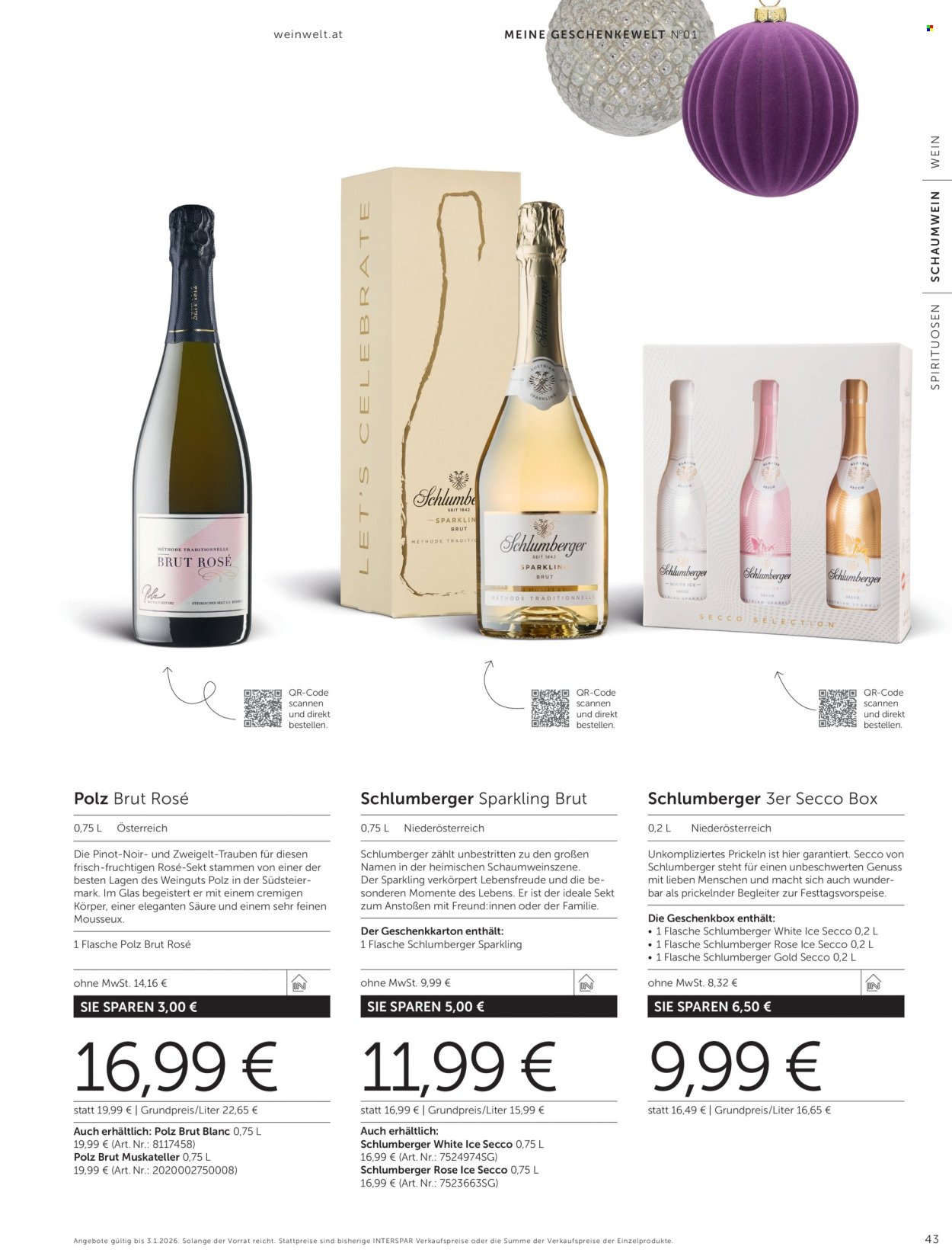 INTERSPAR Flugblatt - Weinwelt Geschenkewelt 2025 (2025-10-08 - 2026-01-03)