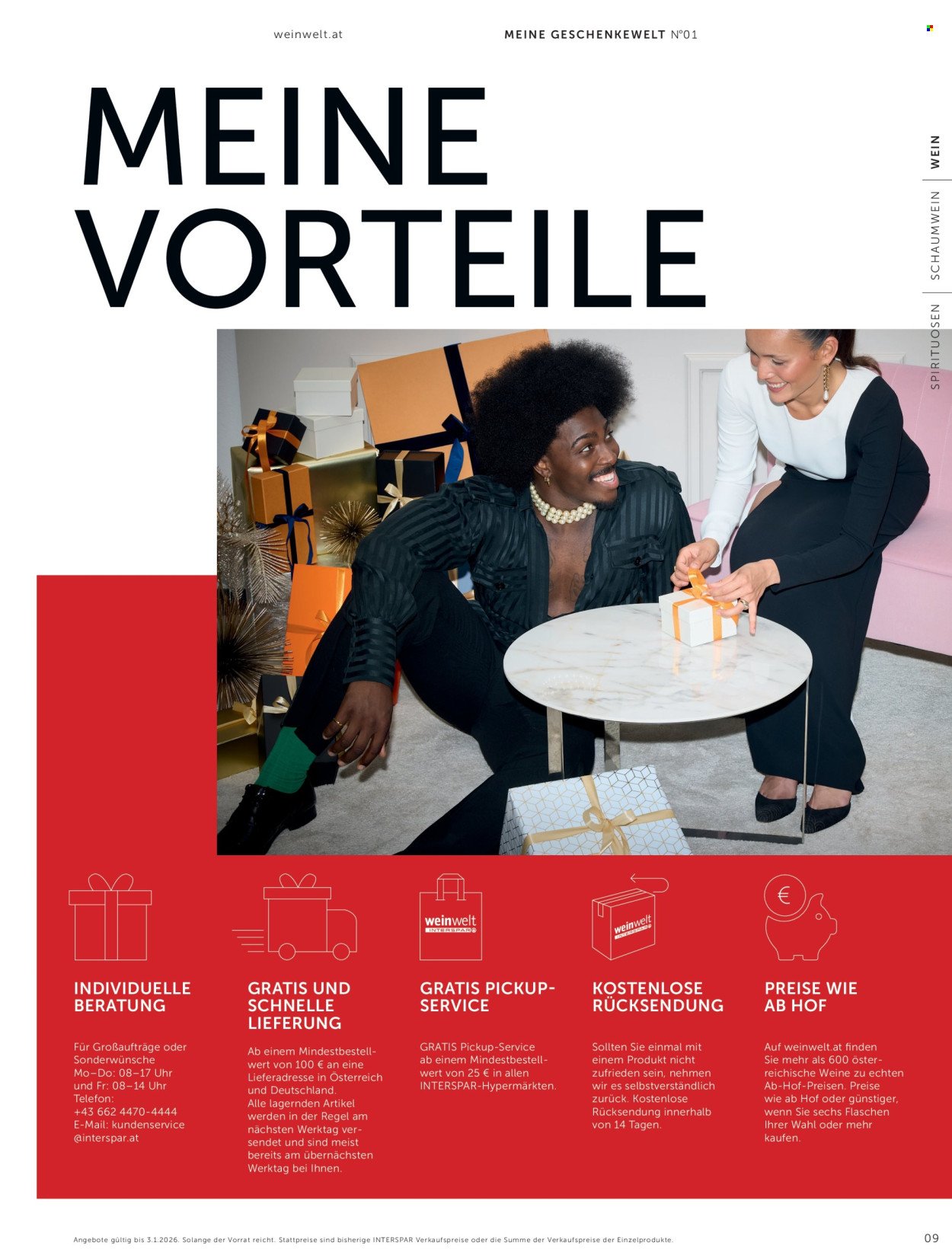 INTERSPAR Flugblatt - Weinwelt Geschenkewelt 2025 (2025-10-08 - 2026-01-03)