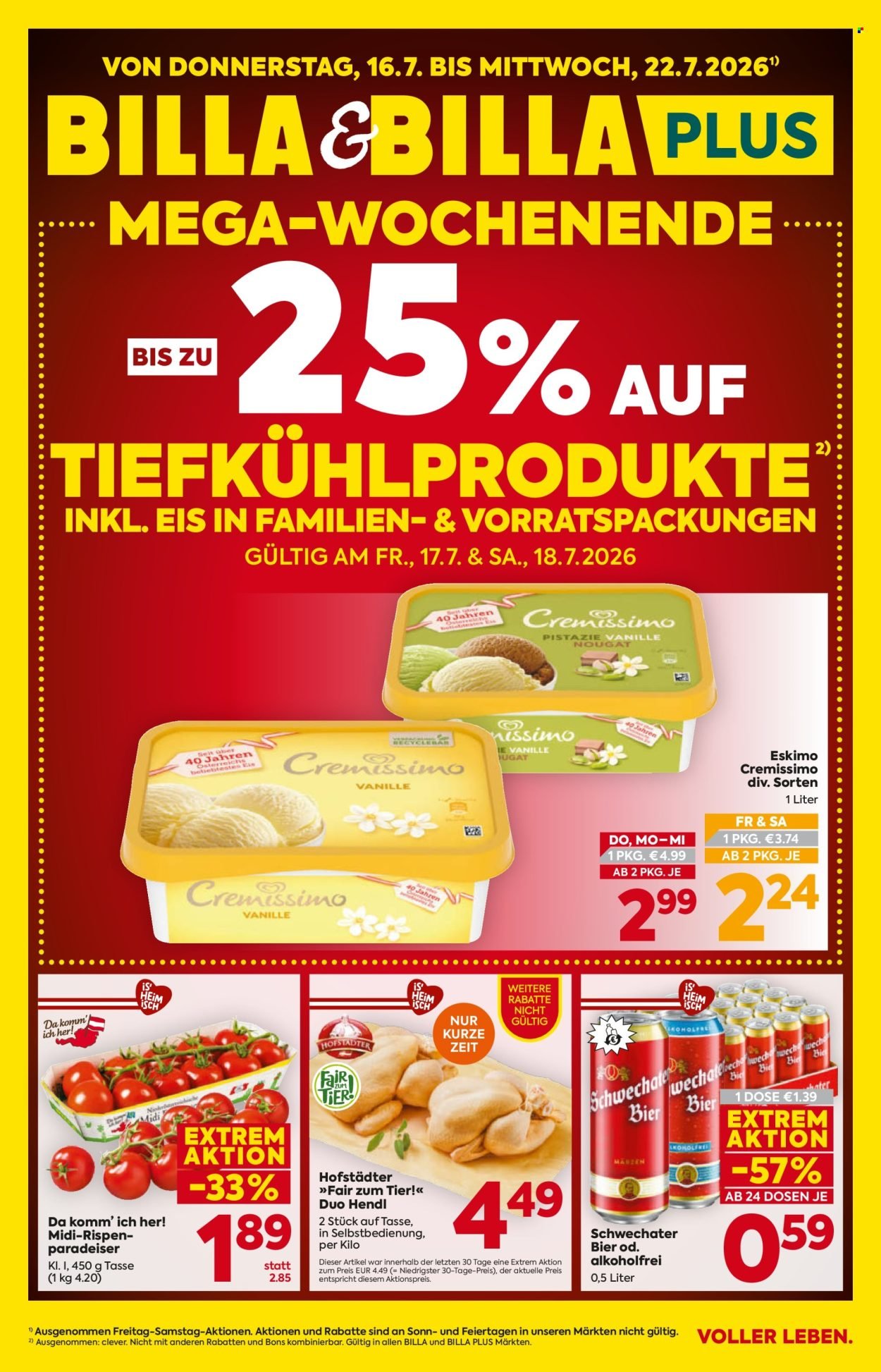 BILLA Flugblatt - Ab Donnerstag, 16.7.2026