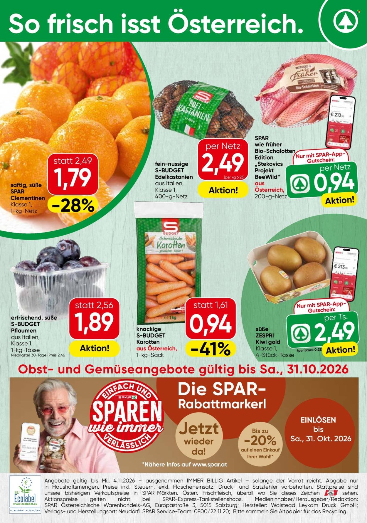 EUROSPAR Flugblatt - Ab Donnerstag, 29.10.2026