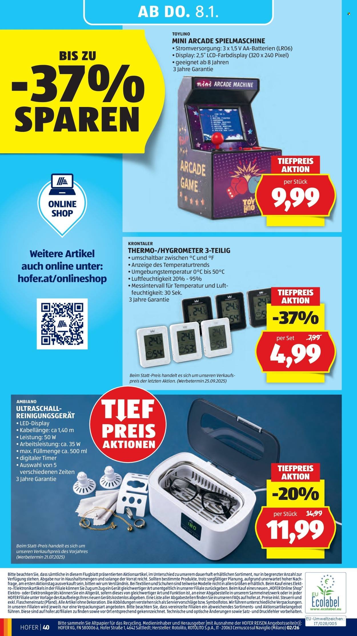 HOFER Flugblatt - Ab Freitag, 2.1.2026