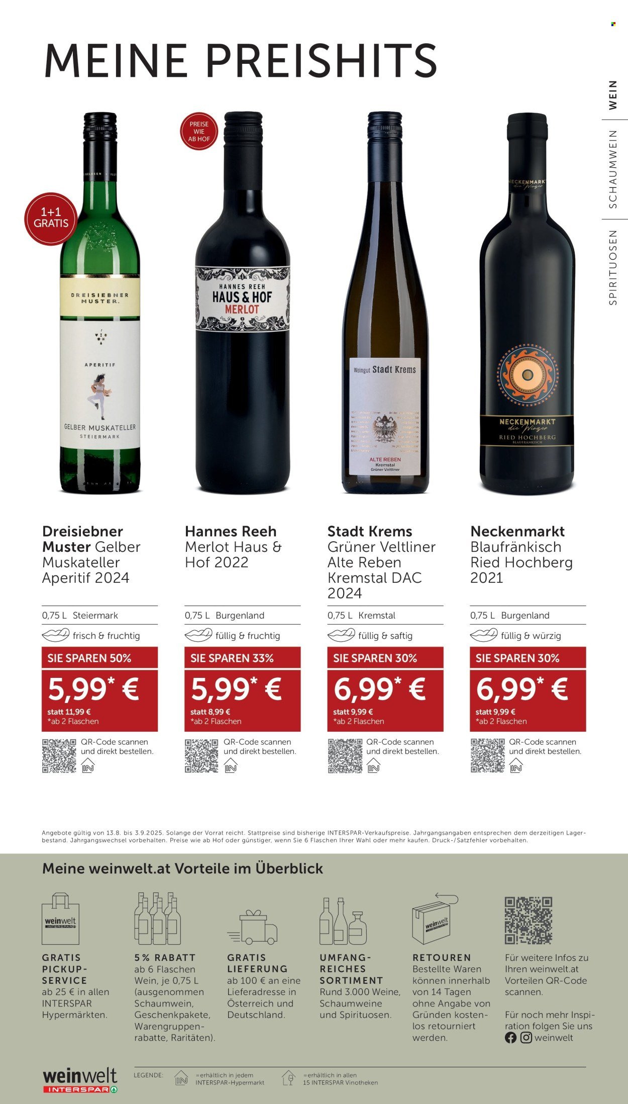 INTERSPAR Flugblatt - Weinwelt Bestseller 09 2025 (2025-08-13 - 2025-09-03)