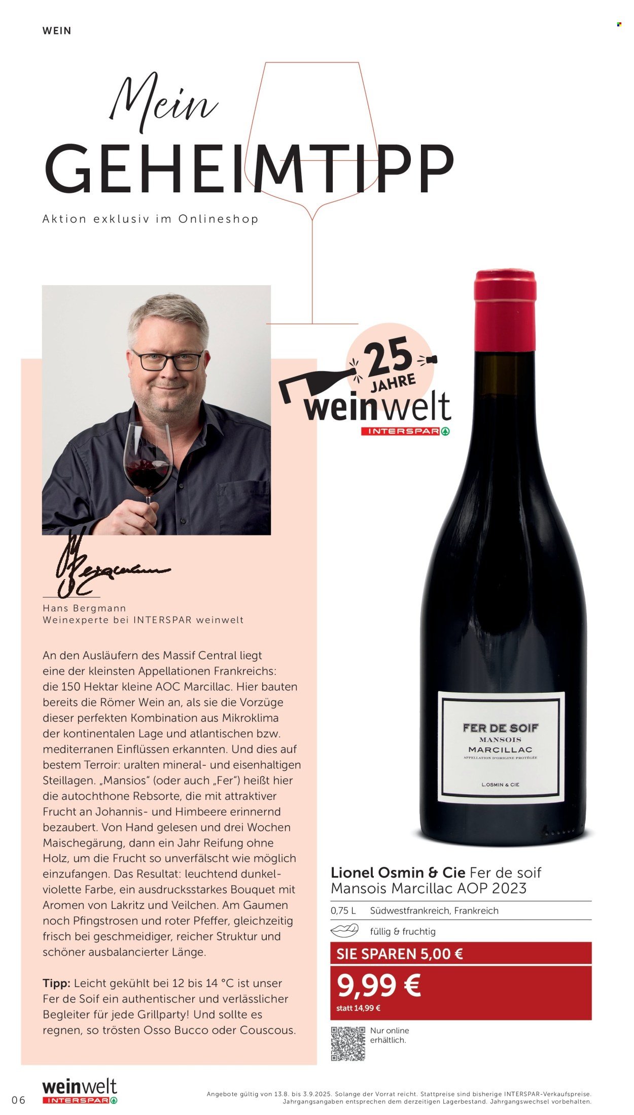 INTERSPAR Flugblatt - Weinwelt Bestseller 09 2025 (2025-08-13 - 2025-09-03)