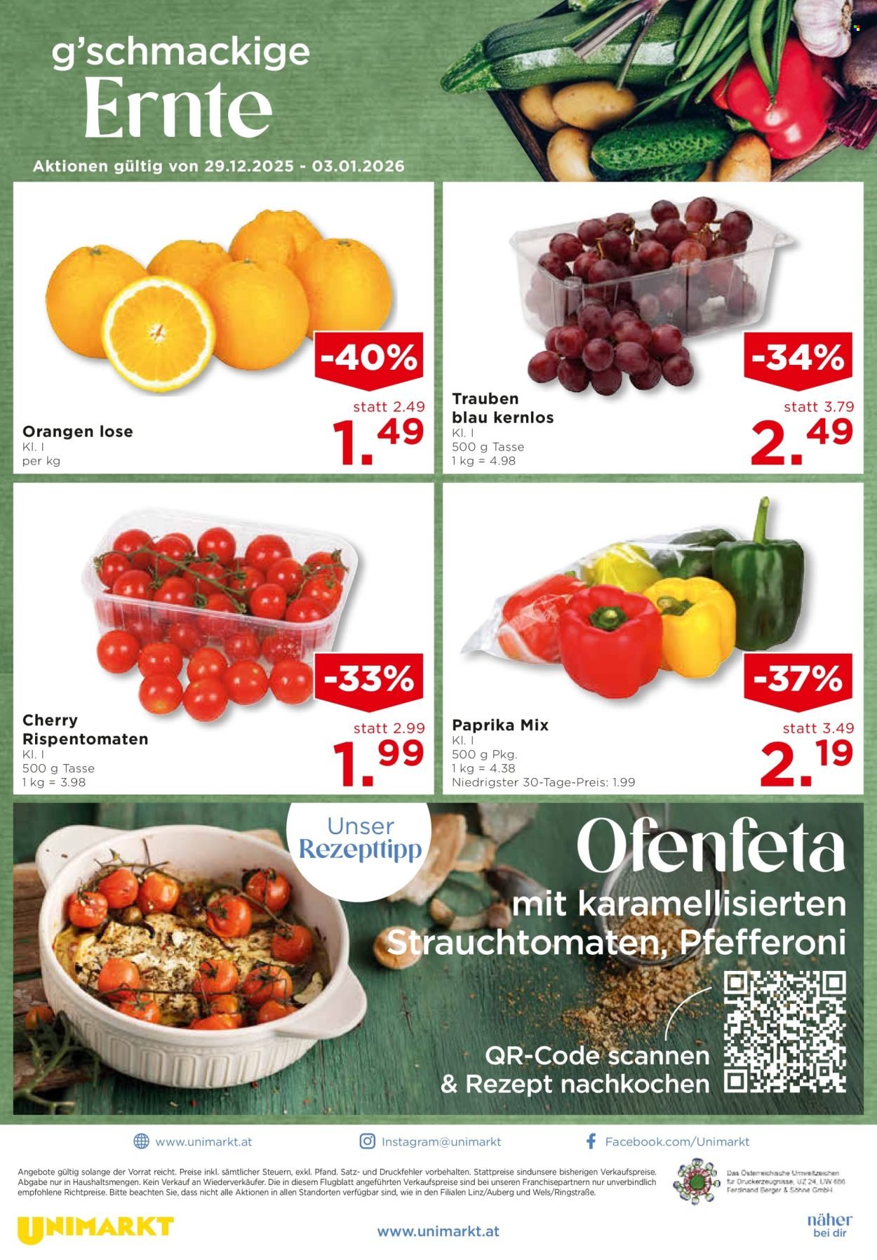 UNIMARKT Flugblatt - Ab Dienstag, 30.12.2025
