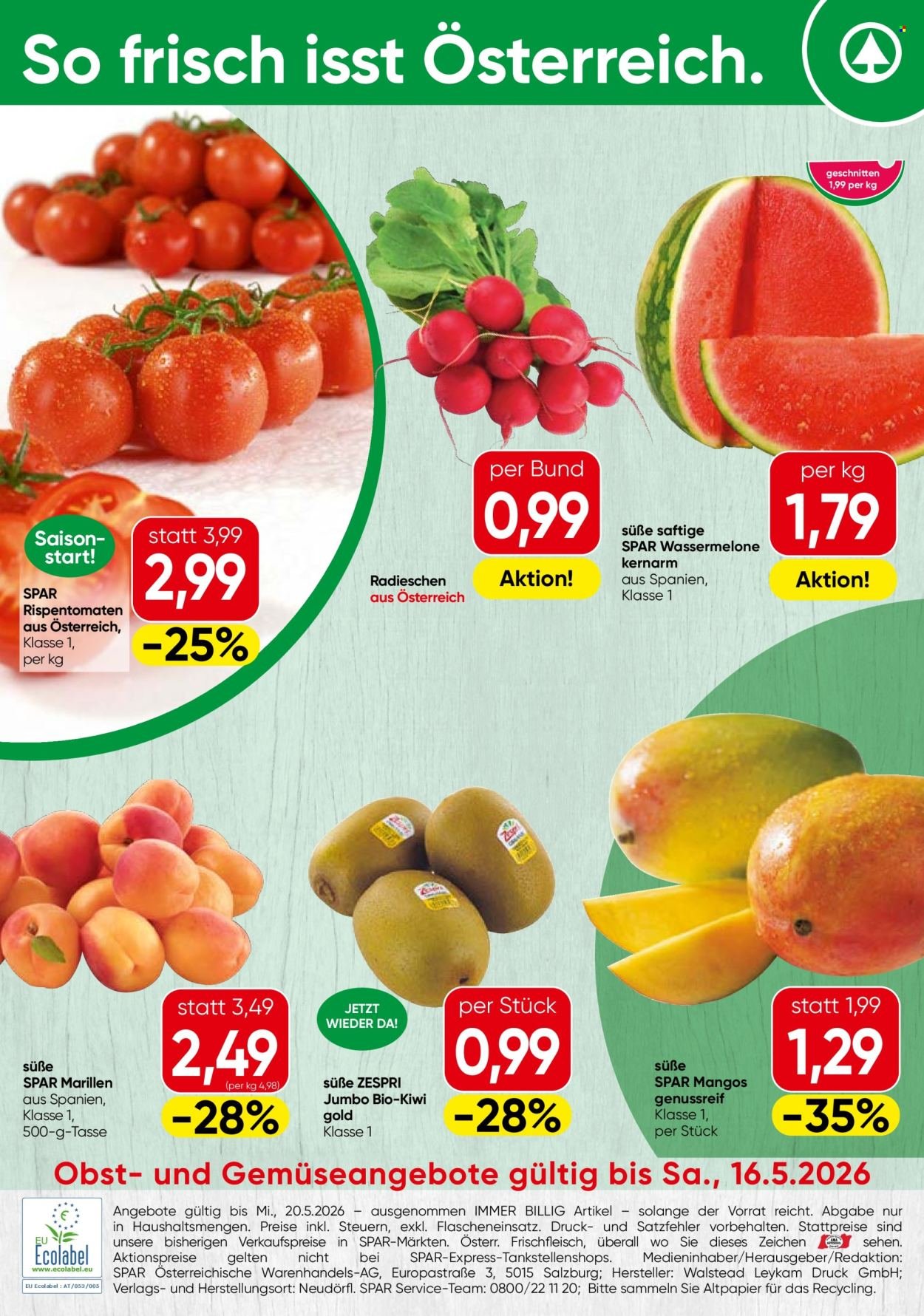 SPAR Flugblatt - Ab Montag, 11.5.2026