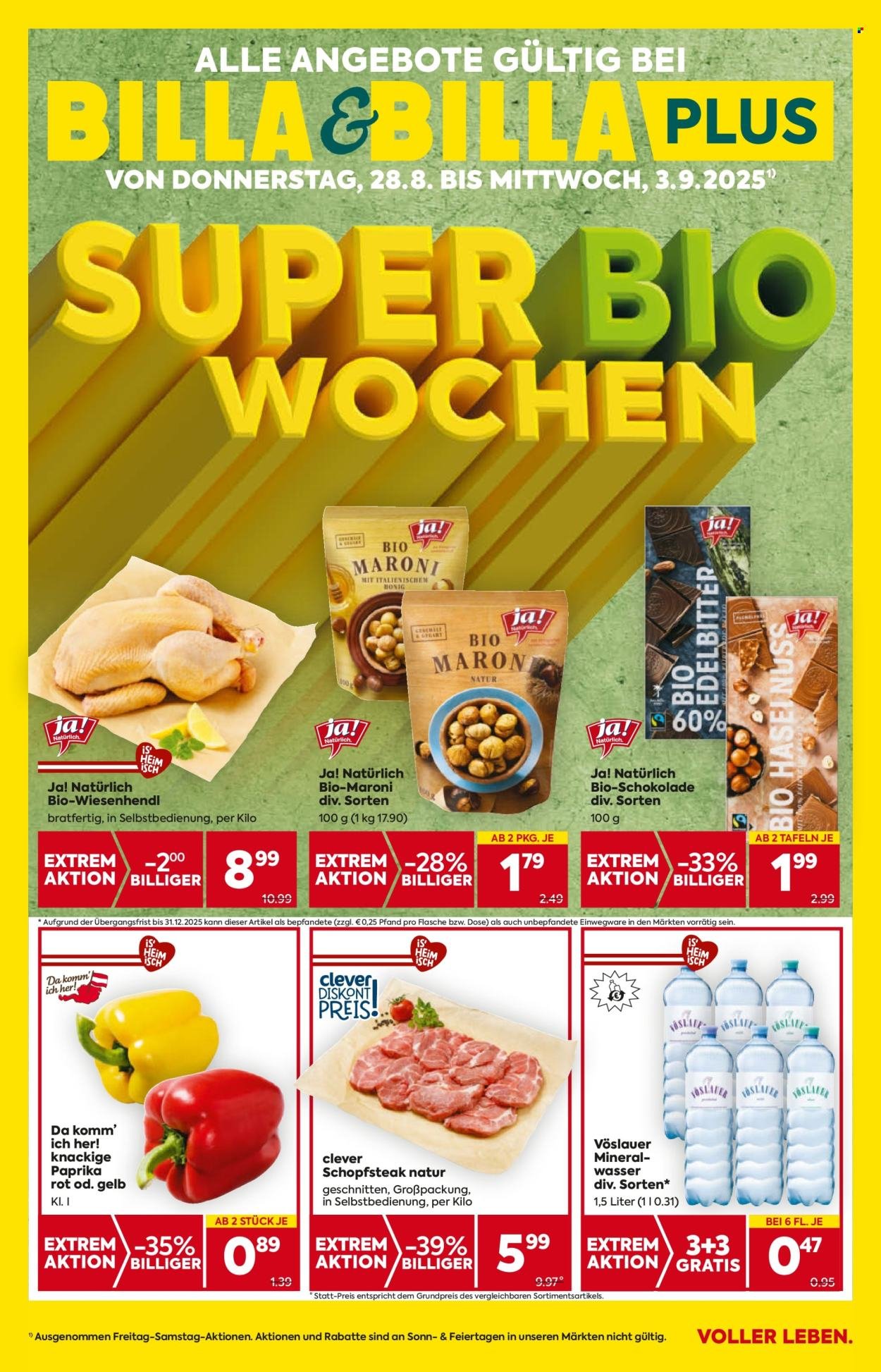 BILLA Flugblatt - Ab Donnerstag, 28.8.2025 (2025-08-28 - 2025-09-03) | 1