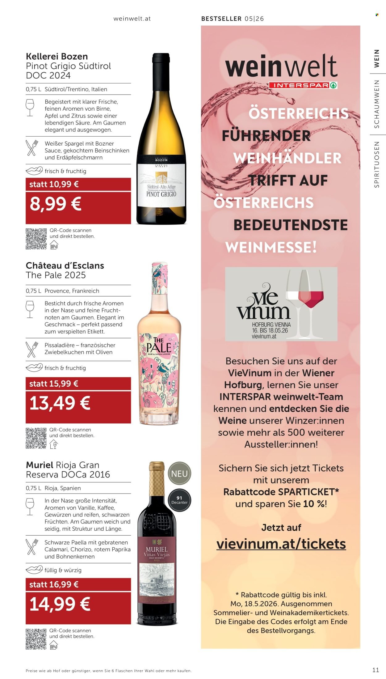 INTERSPAR Flugblatt - weinwelt-Bestseller