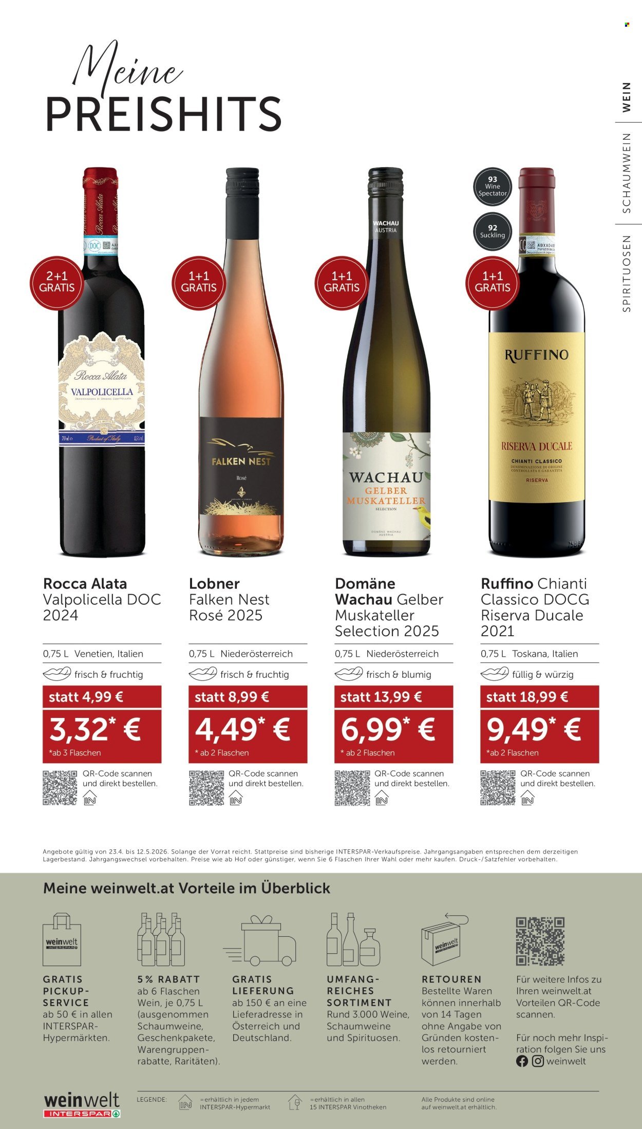 INTERSPAR Flugblatt - weinwelt-Bestseller