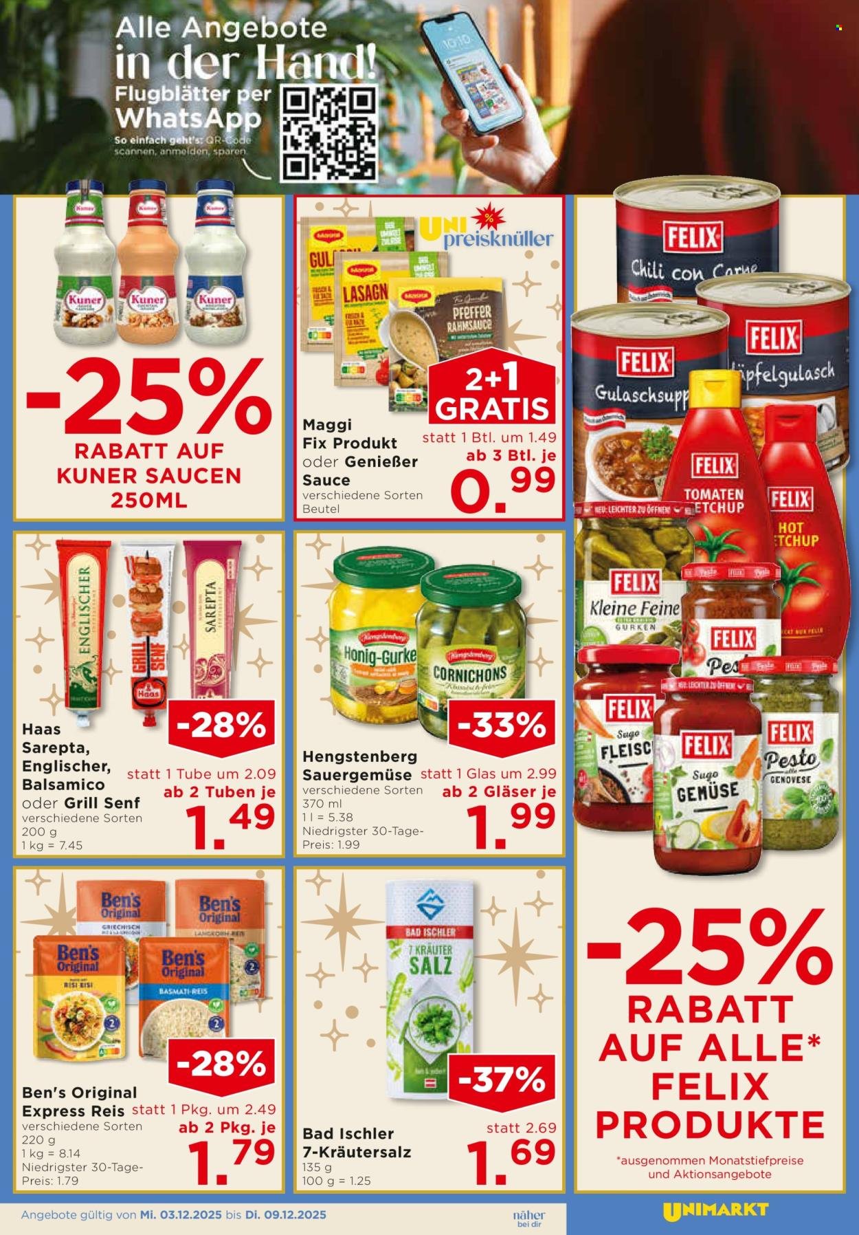 UNIMARKT Flugblatt - Ab Mittwoch, 3.12.2025