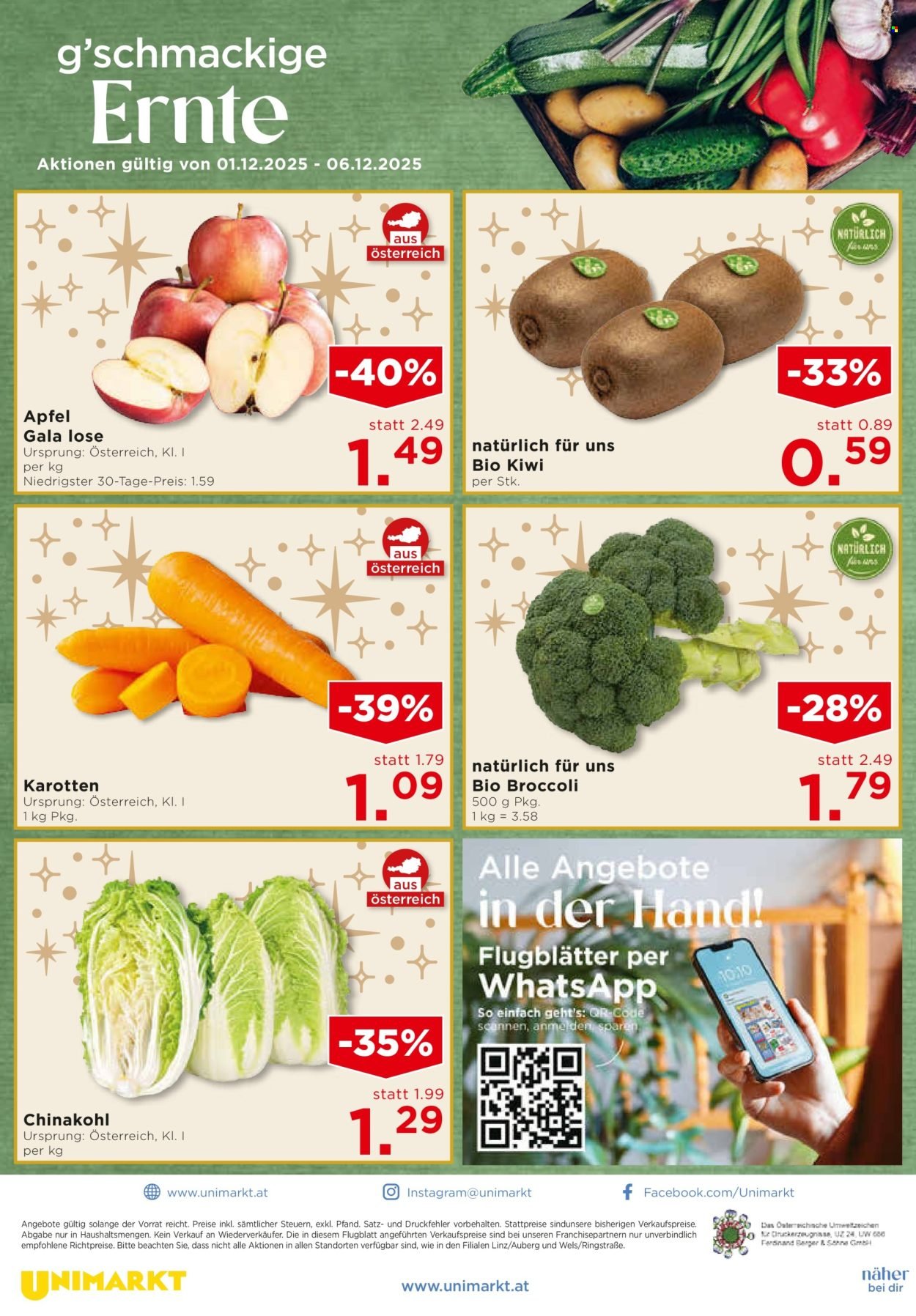 UNIMARKT Flugblatt - Ab Mittwoch, 3.12.2025