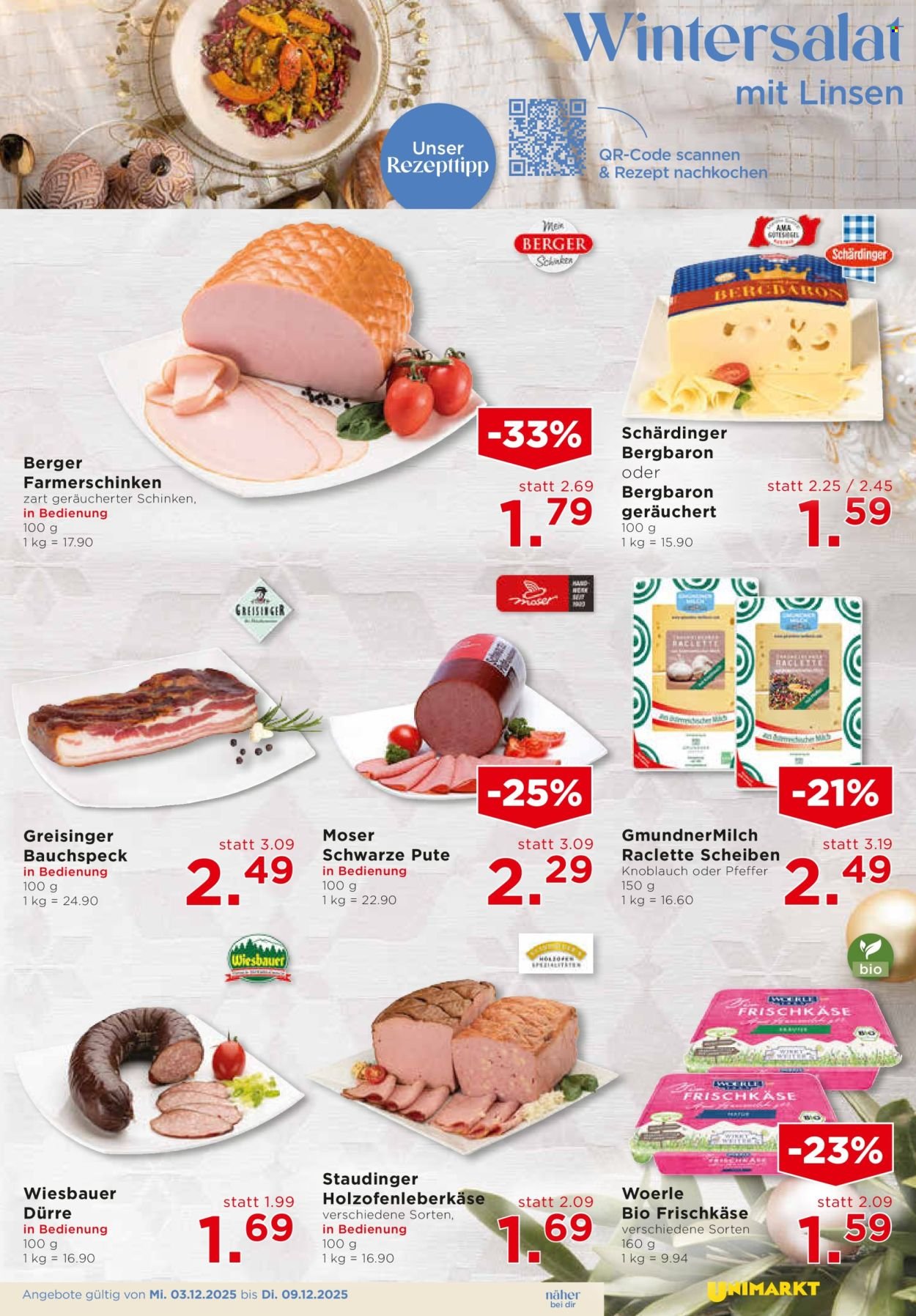 UNIMARKT Flugblatt - Ab Mittwoch, 3.12.2025