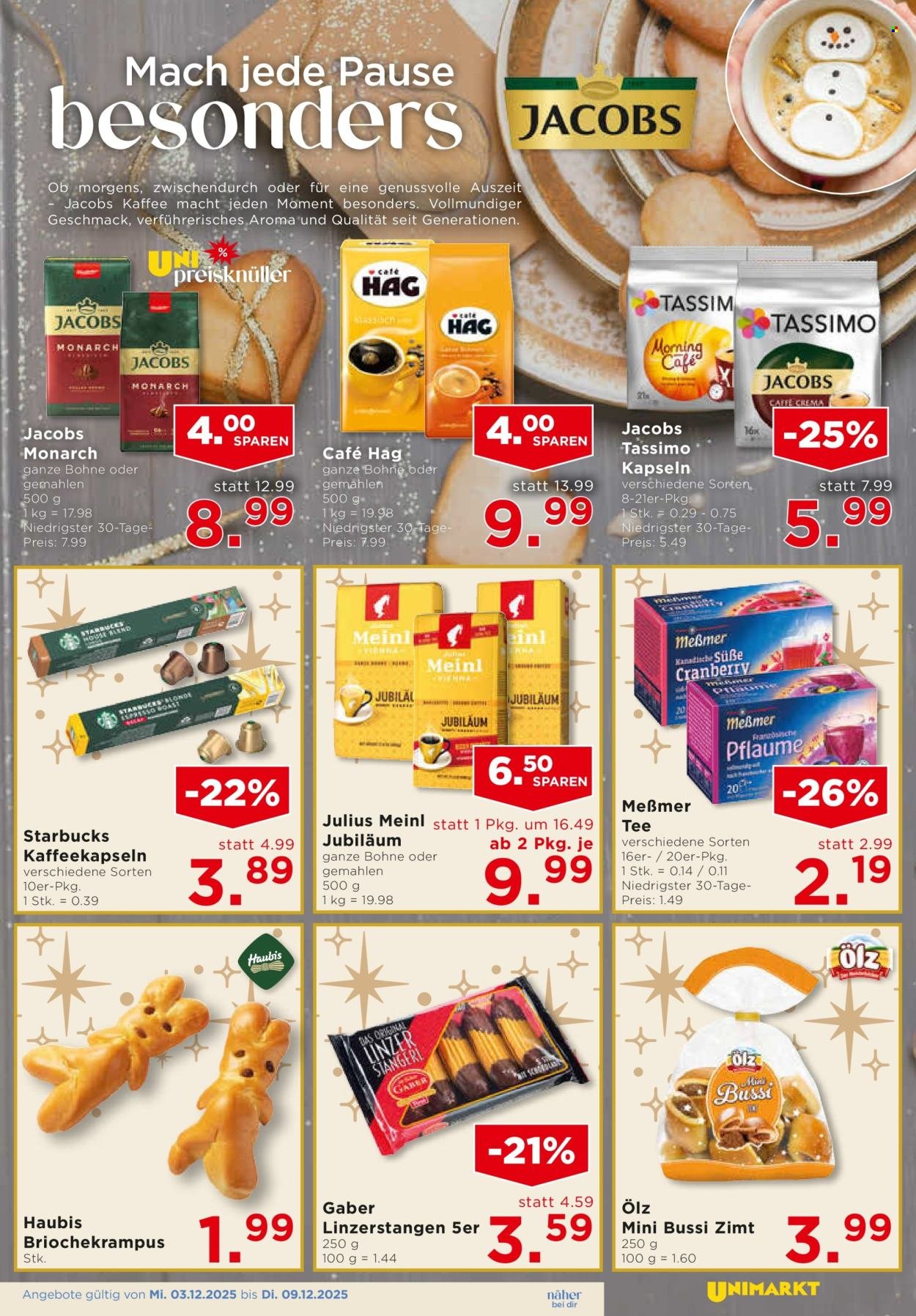 UNIMARKT Flugblatt - Ab Mittwoch, 3.12.2025