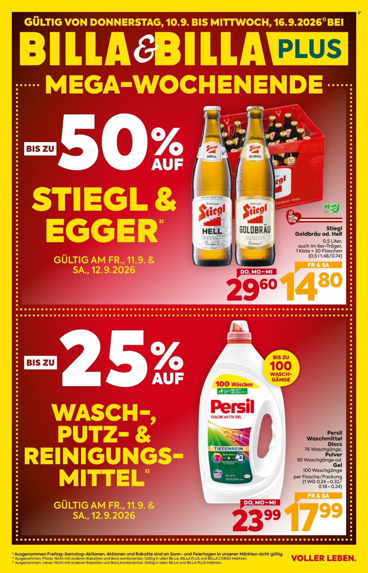 BILLA Flugblatt - Ab Donnerstag, 10.9.2026