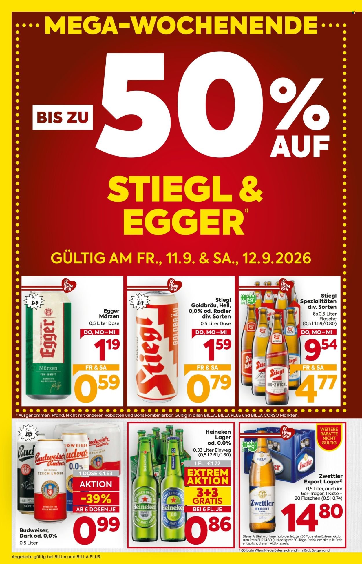 BILLA Flugblatt - Ab Donnerstag, 10.9.2026