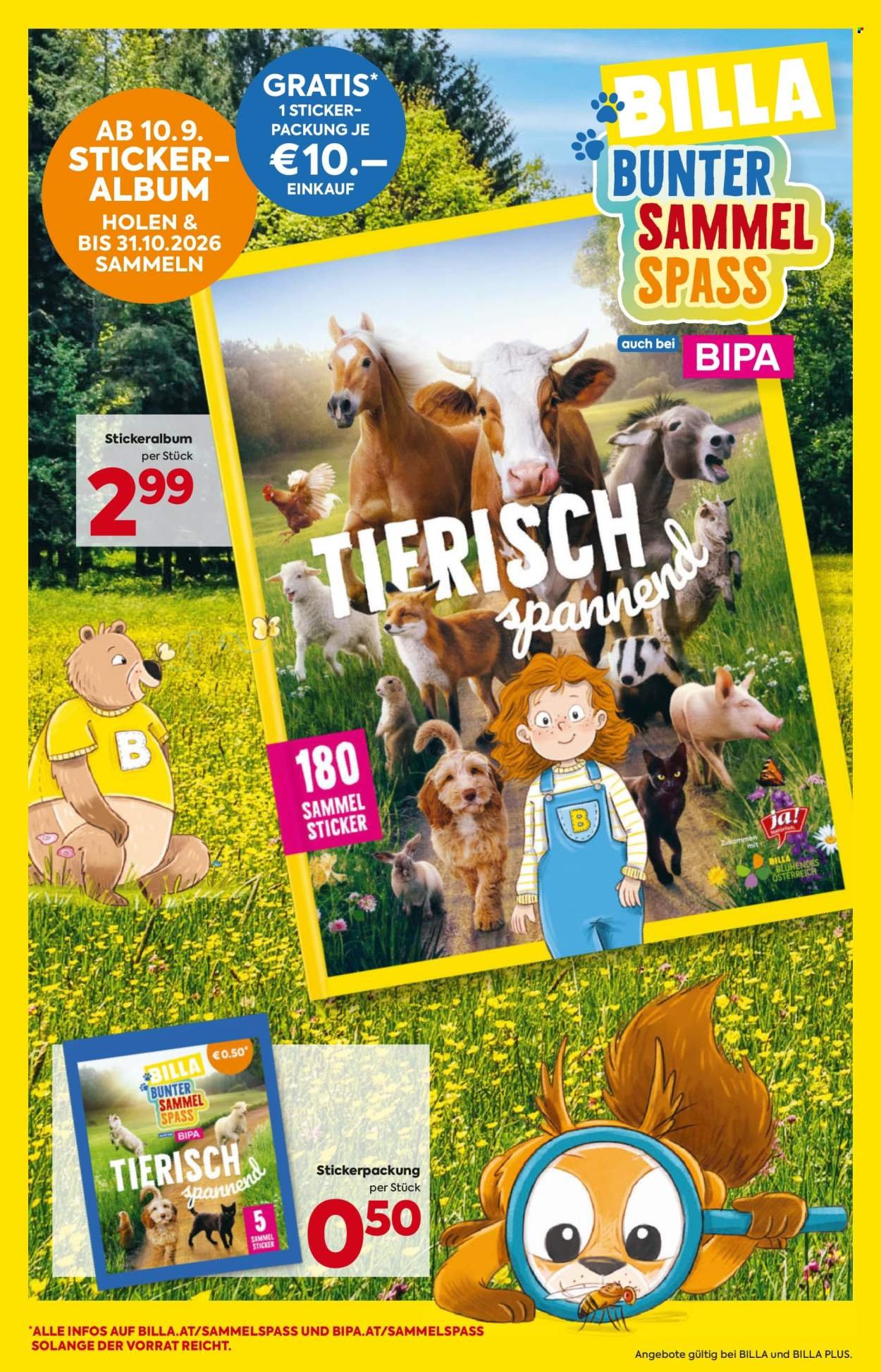 BILLA Flugblatt - Ab Donnerstag, 10.9.2026