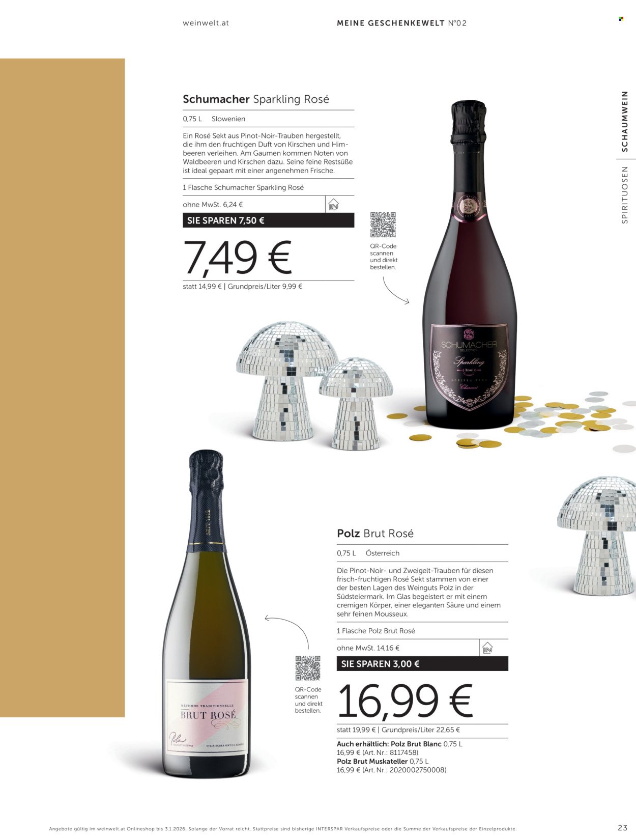 INTERSPAR Flugblatt - Weinwelt Geschenkewelt No2