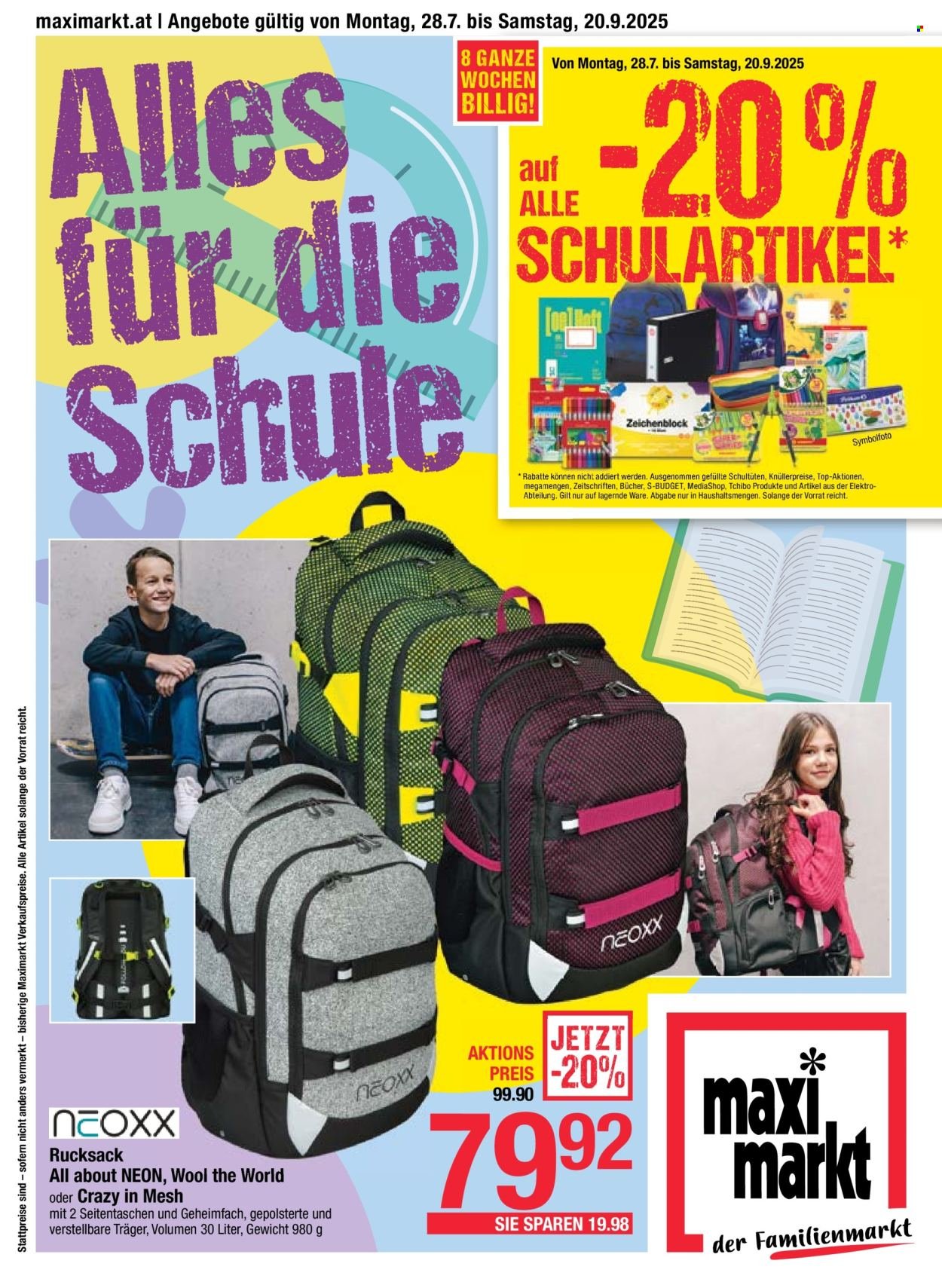 MAXIMARKT Flugblatt - Ab Montag, 28.7.2025 (2025-07-28 - 2025-09-20) | 1