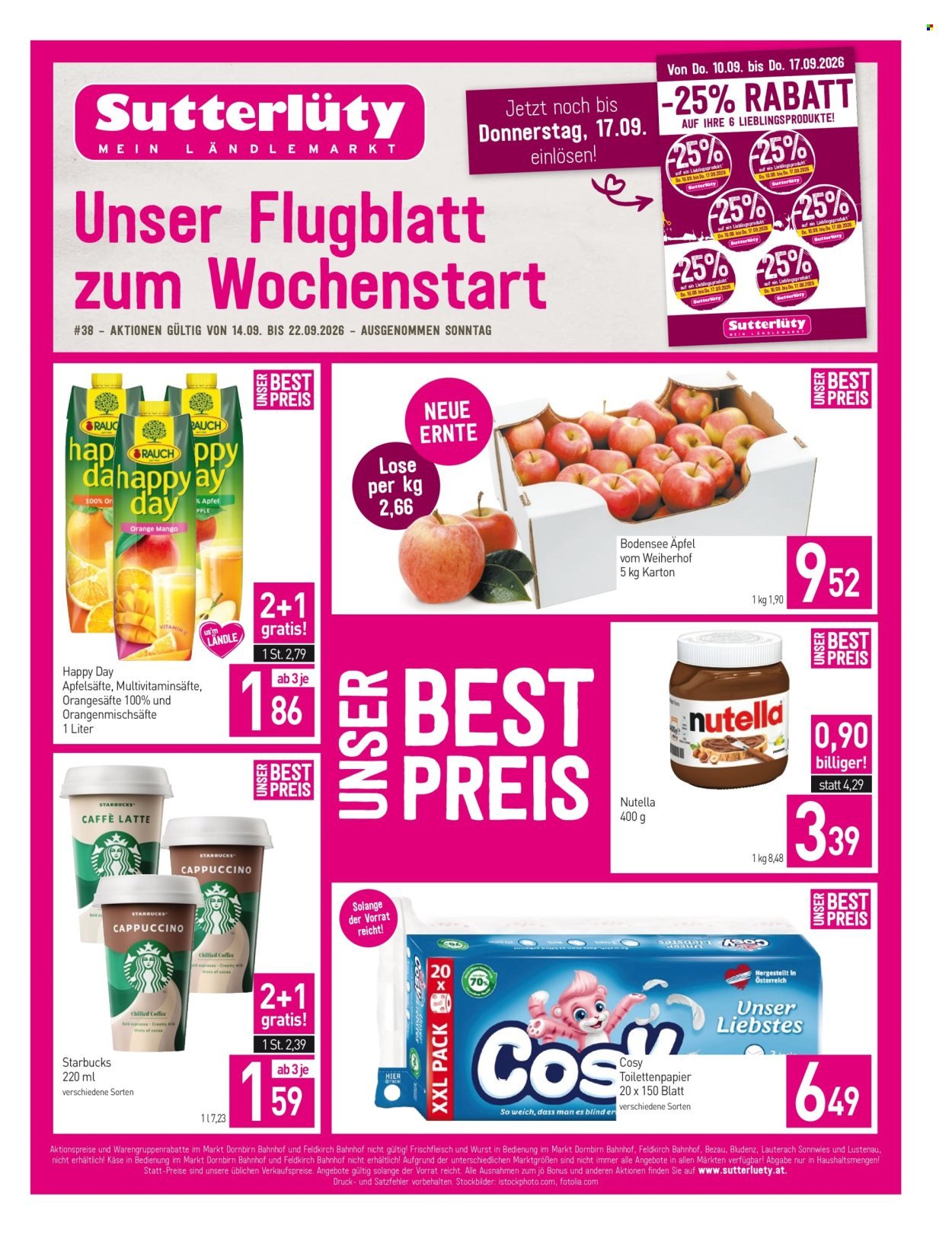 SUTTERLÜTY Flugblatt - Ab Montag, 14.9.2026