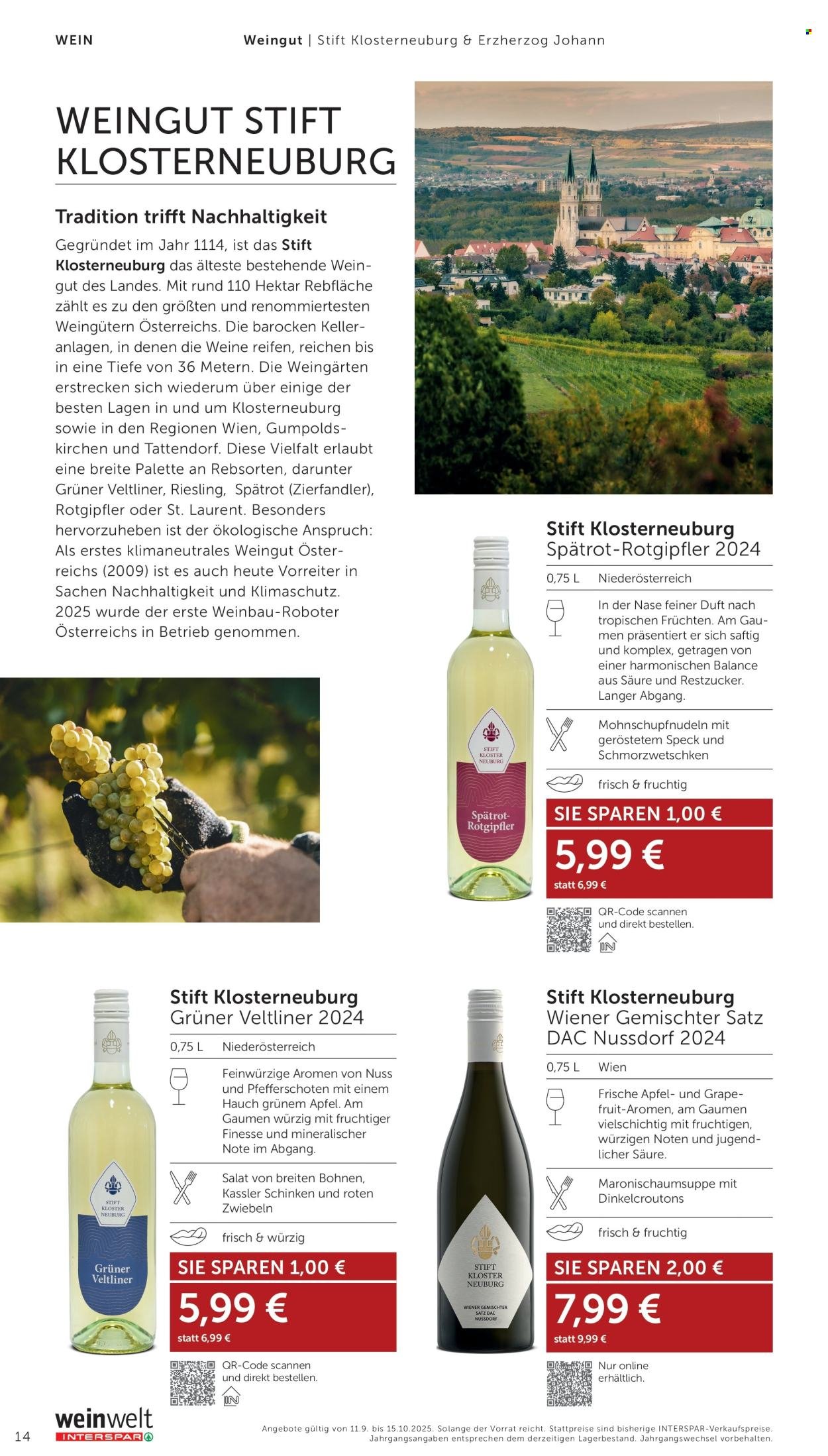 INTERSPAR Flugblatt - Weinwelt Bestseller 10/2025 (2025-09-11 - 2025-10-15)