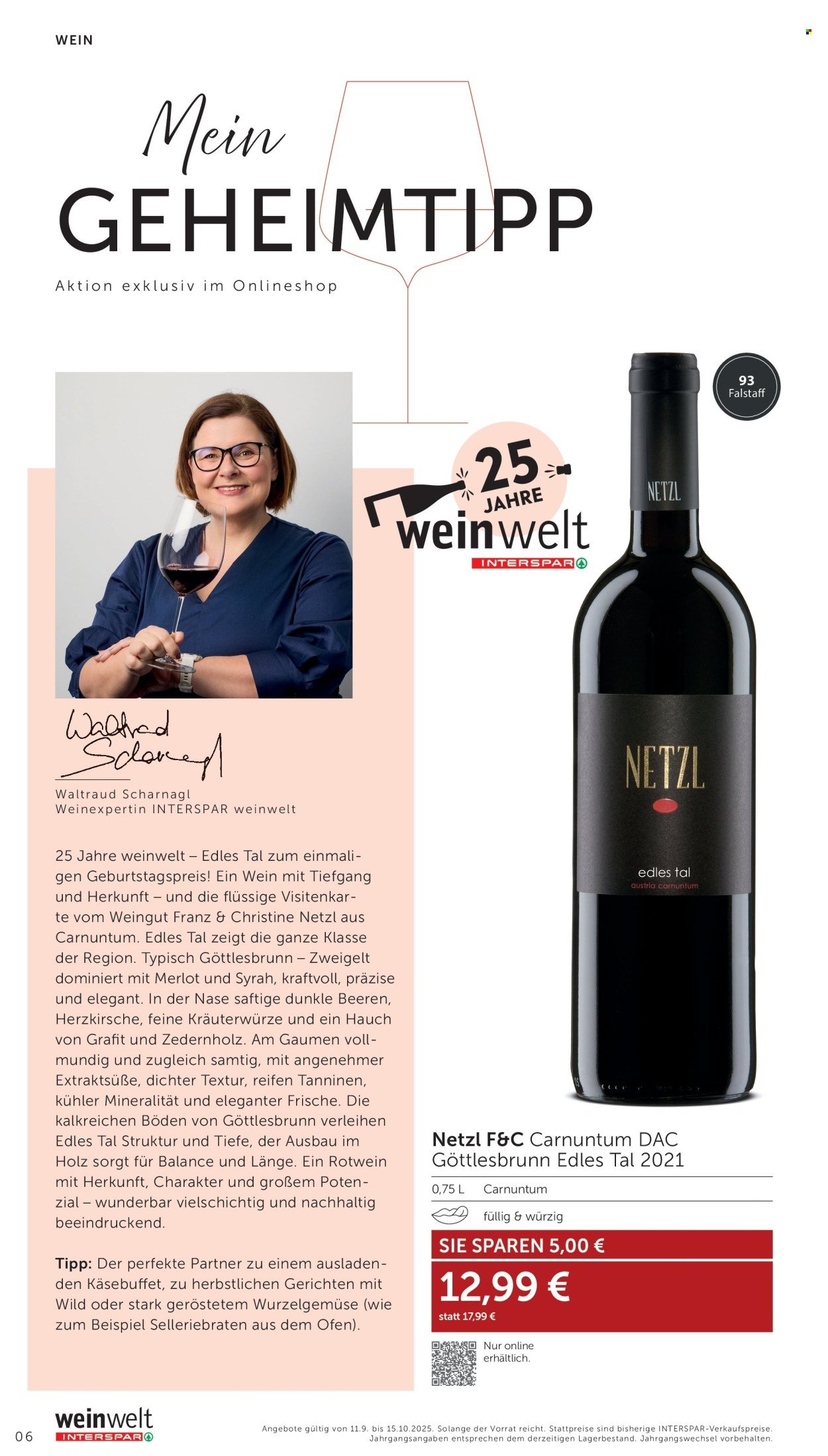 INTERSPAR Flugblatt - Weinwelt Bestseller 10/2025 (2025-09-11 - 2025-10-15)