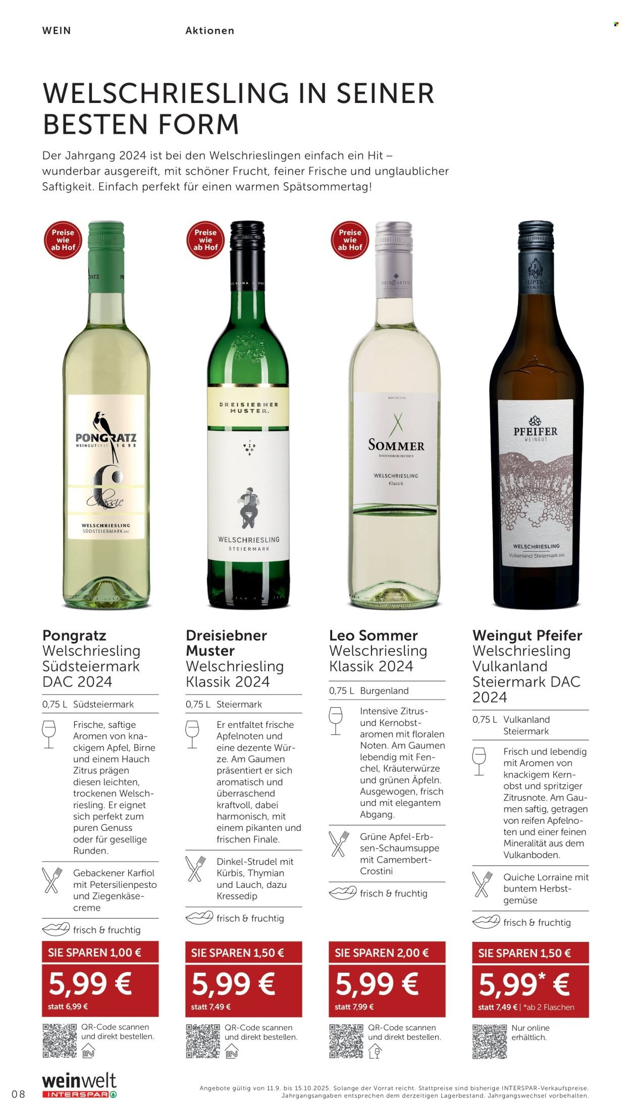 INTERSPAR Flugblatt - Weinwelt Bestseller 10/2025 (2025-09-11 - 2025-10-15)