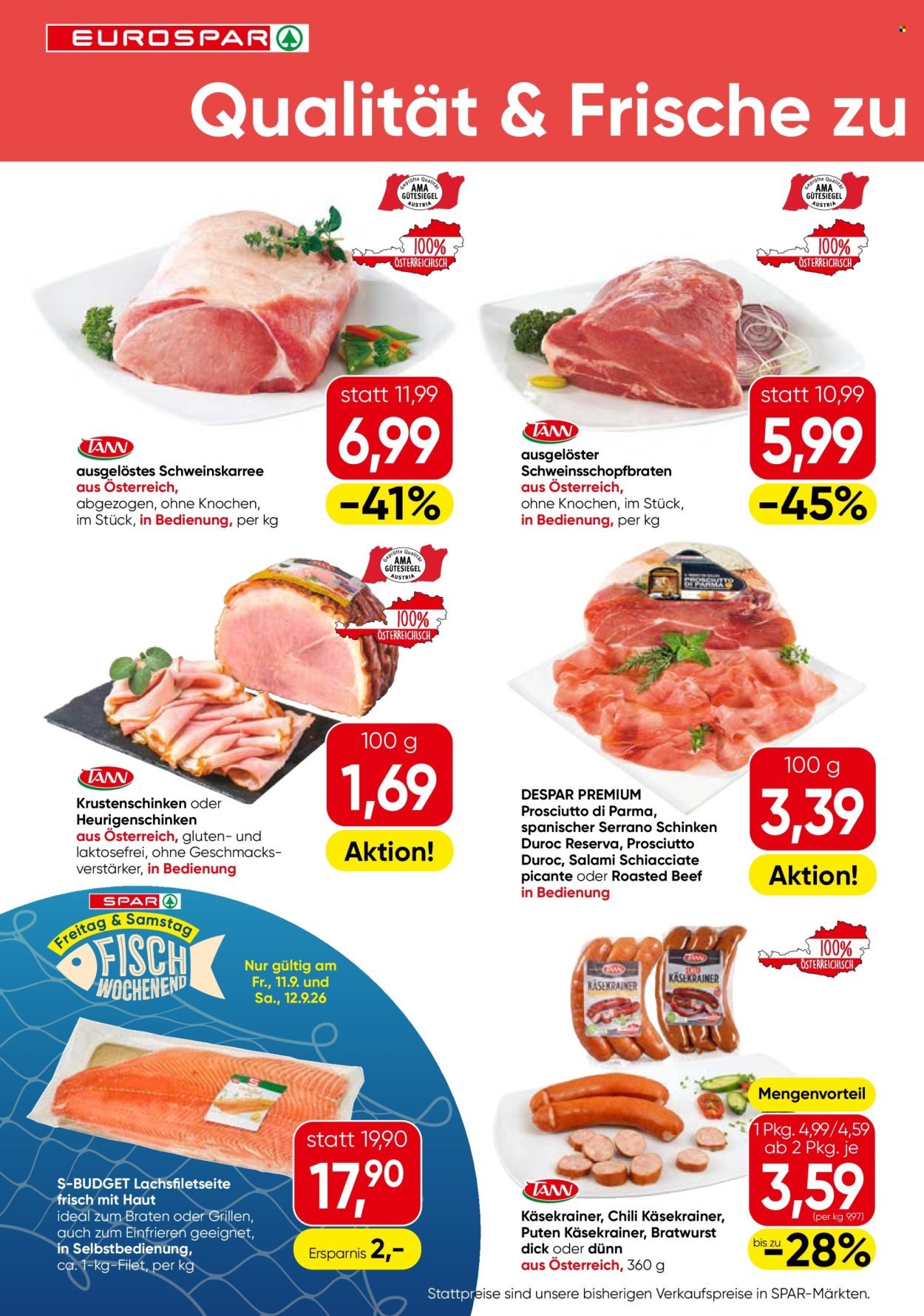 EUROSPAR Flugblatt - Ab Donnerstag, 10.9.2026
