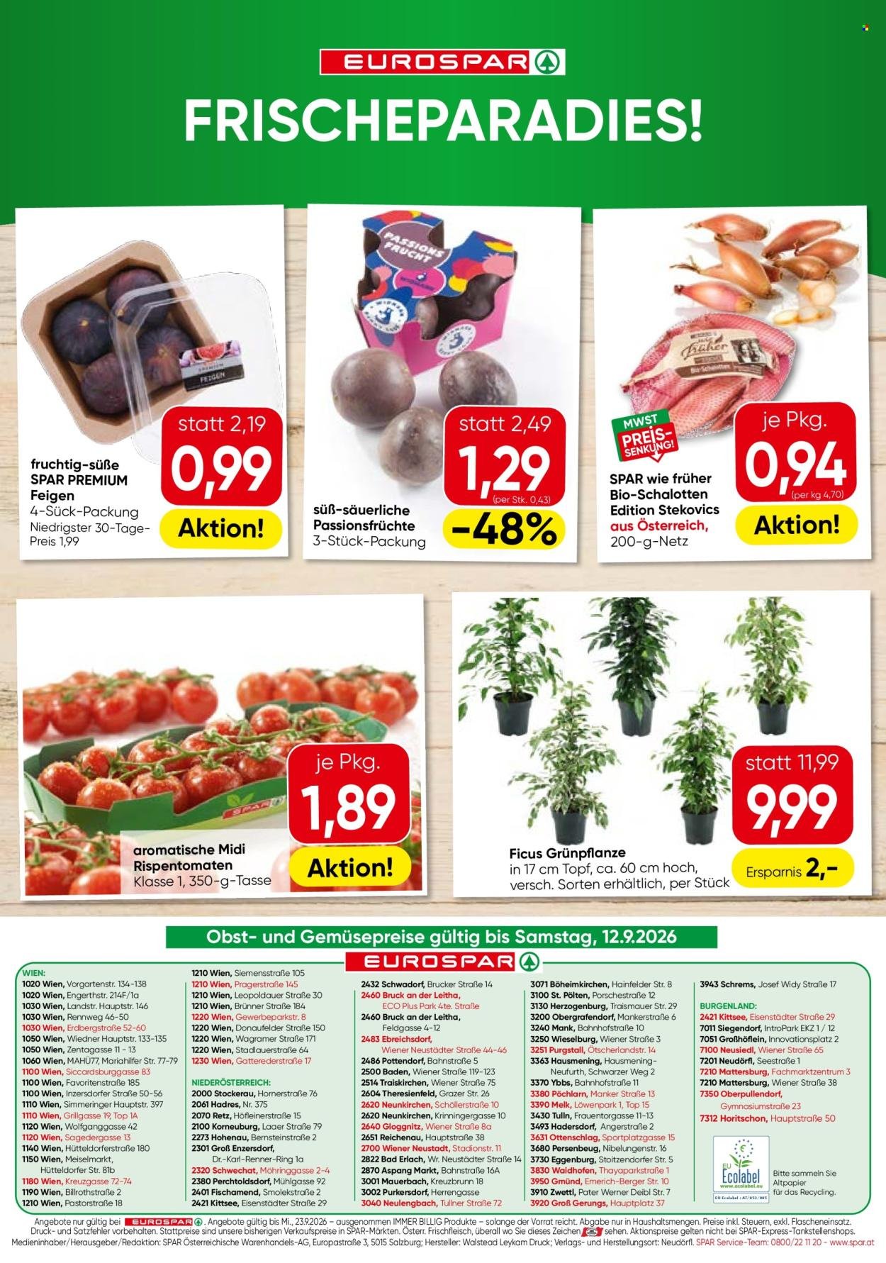 EUROSPAR Flugblatt - Ab Donnerstag, 10.9.2026