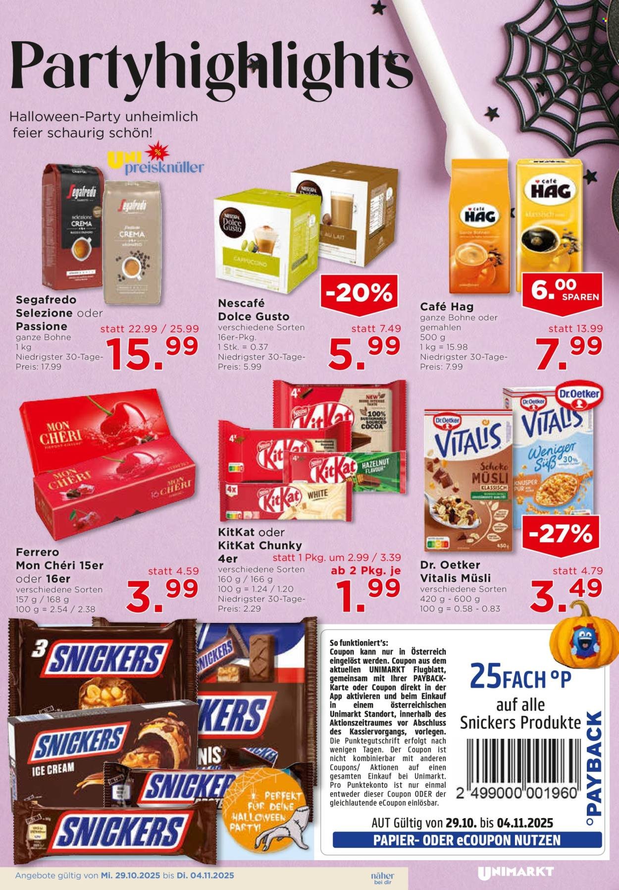 UNIMARKT Flugblatt - Ab Mittwoch, 29.10.2025 (2025-10-29 - 2025-11-04)
