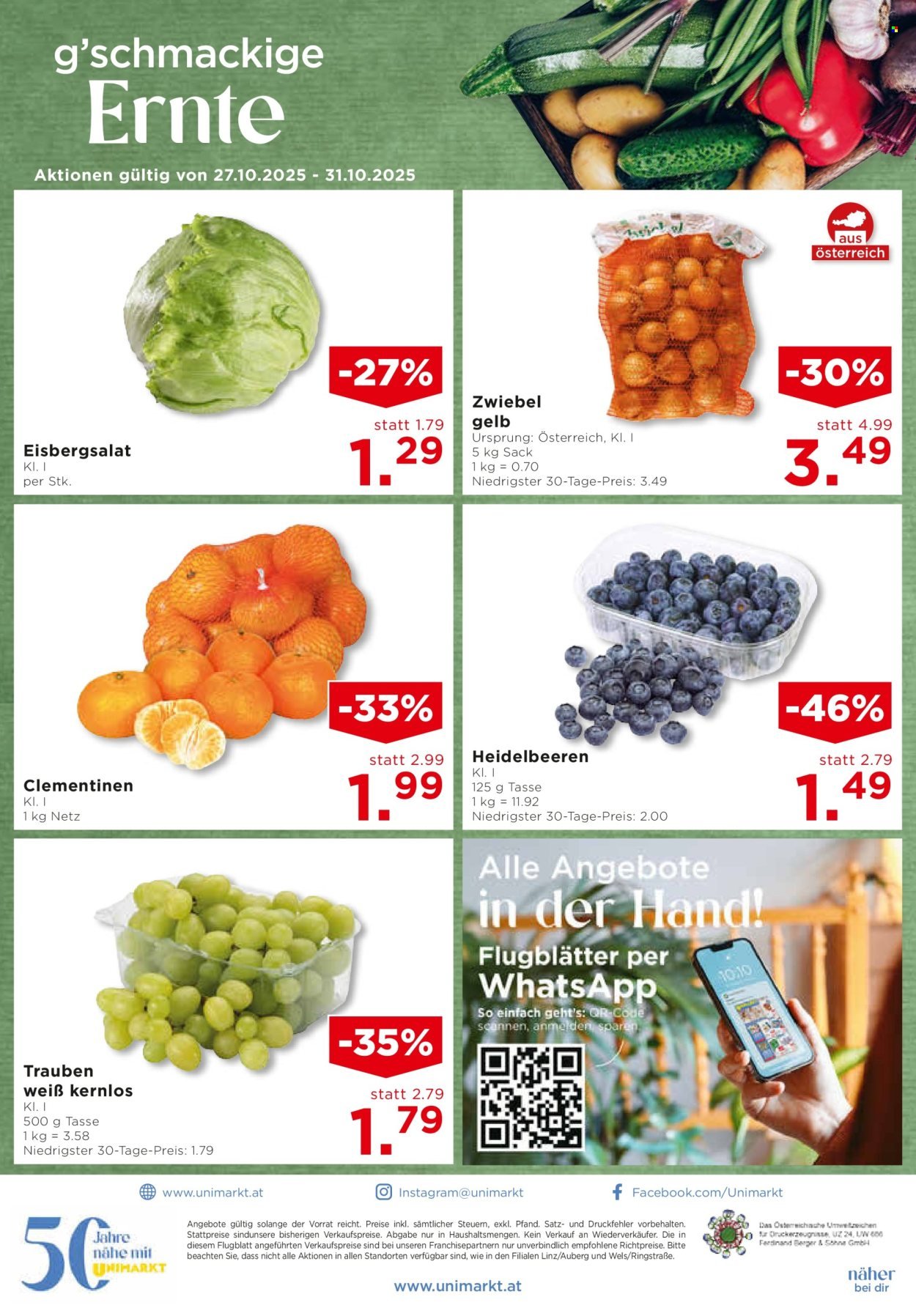 UNIMARKT Flugblatt - Ab Mittwoch, 29.10.2025 (2025-10-29 - 2025-11-04)