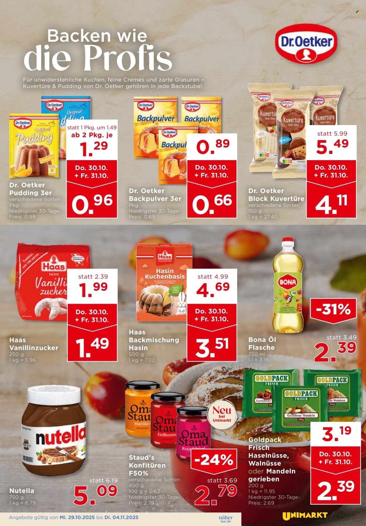 UNIMARKT Flugblatt - Ab Mittwoch, 29.10.2025 (2025-10-29 - 2025-11-04)