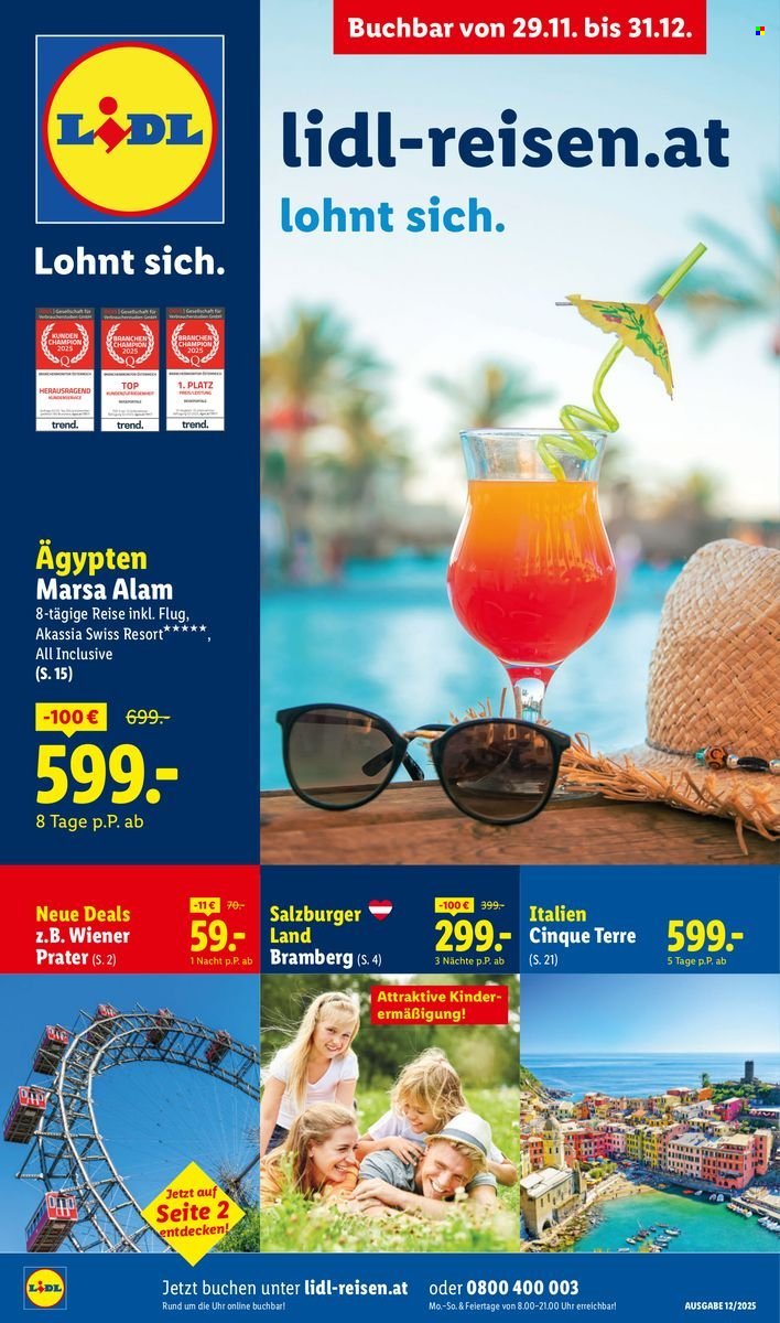 LIDL Flugblatt - Reisen - Dezember Reise-Highlights