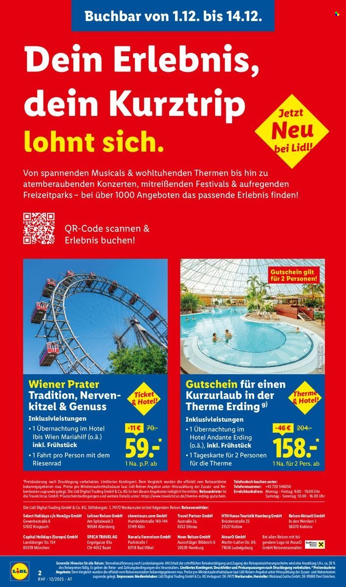 LIDL Flugblatt - Reisen - Dezember Reise-Highlights