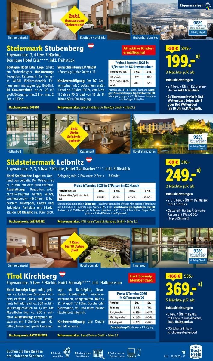 LIDL Flugblatt - Reisen - Dezember Reise-Highlights